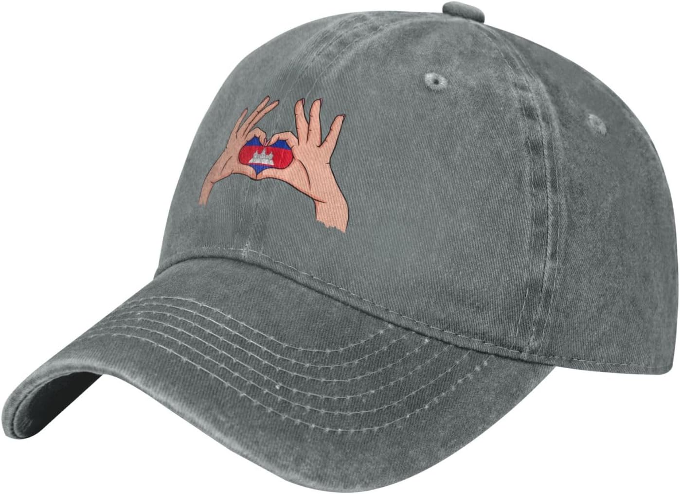 Holding Love In Your Hands Flag Of Cambodia Baseball Cap Dad Hat