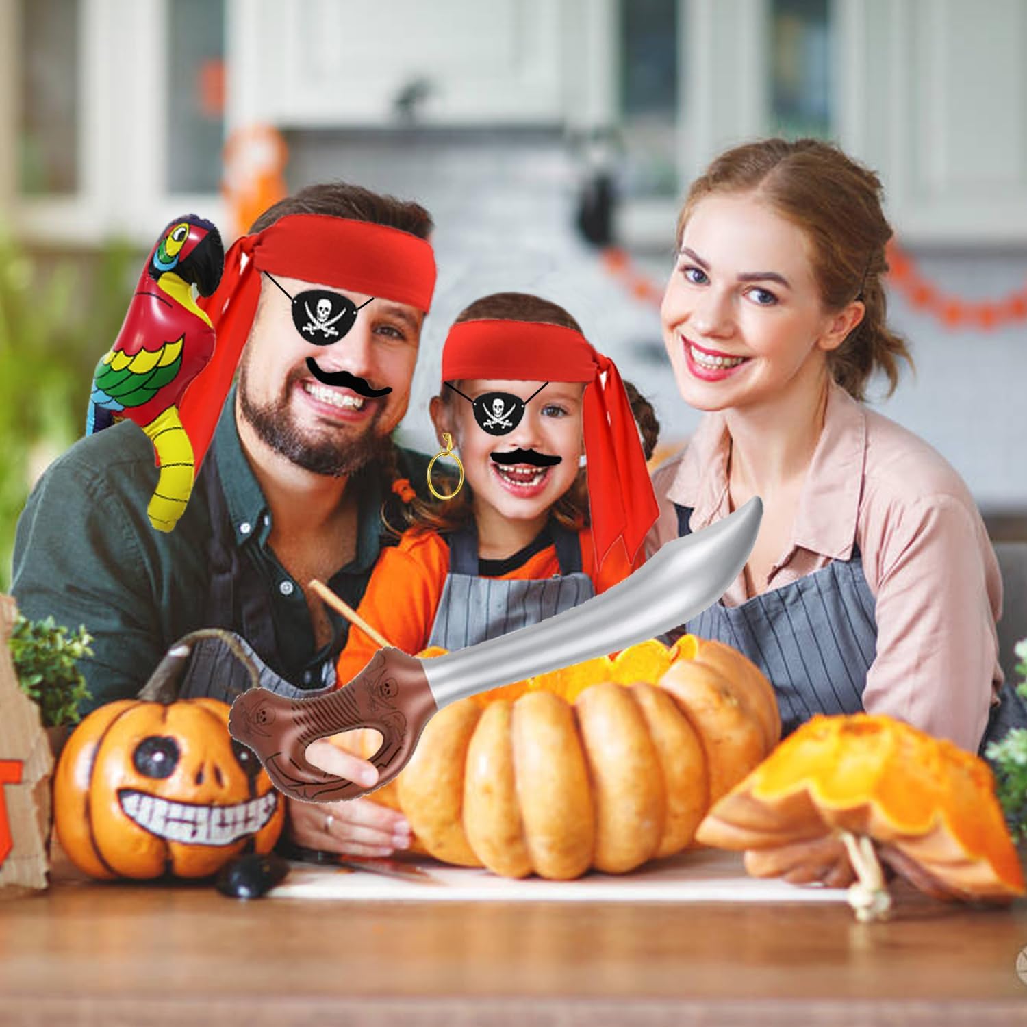 6 Pcs Pirate Accessories Set for Halloween Cosplay