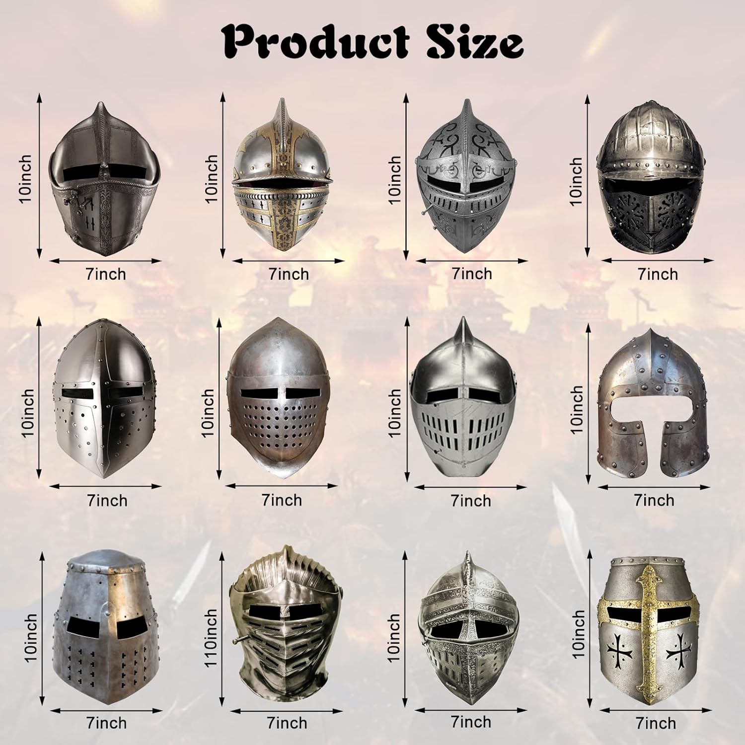 Aoriher 24 Pcs Medieval Knight Masks