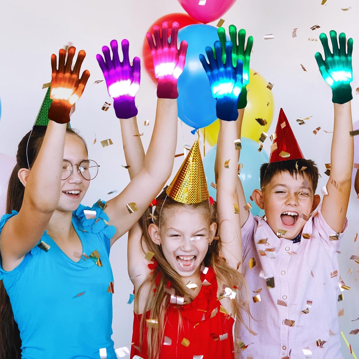 12-Color LED Glove Party Accessory