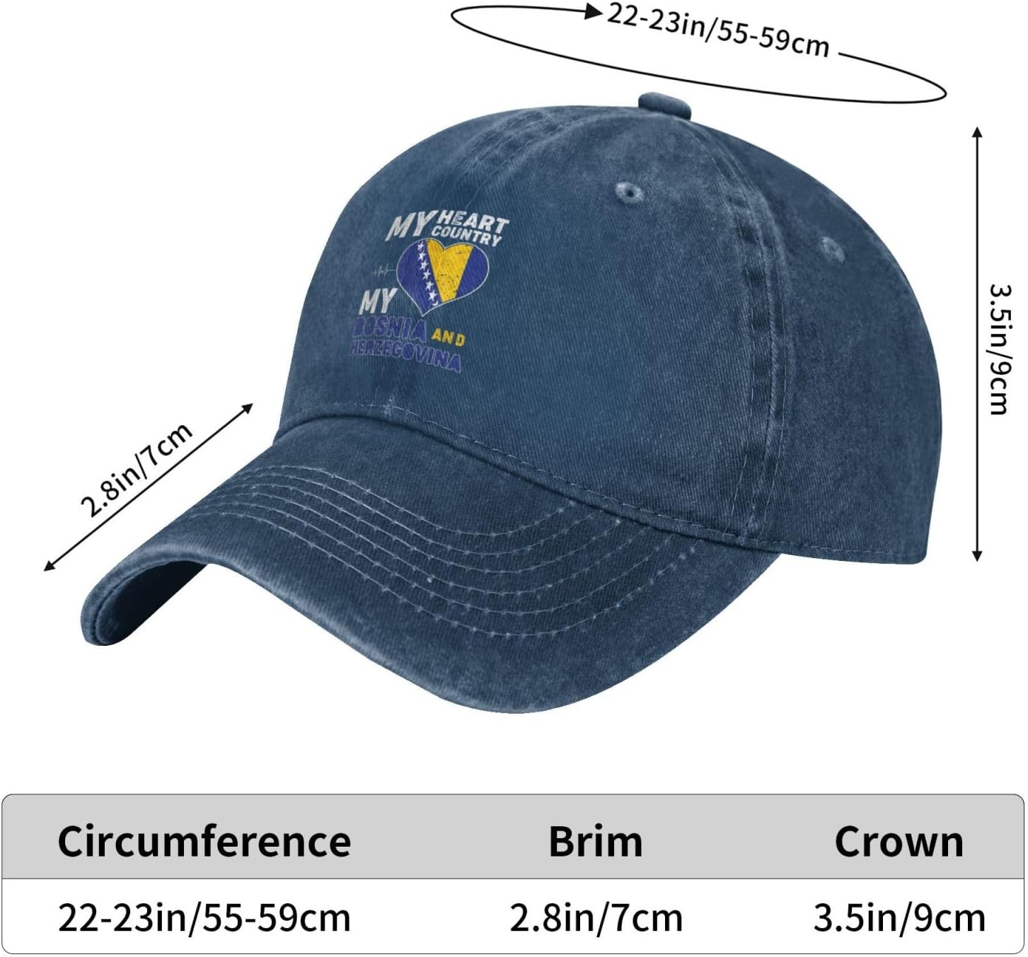 My Heart My Country Baseball Cap
