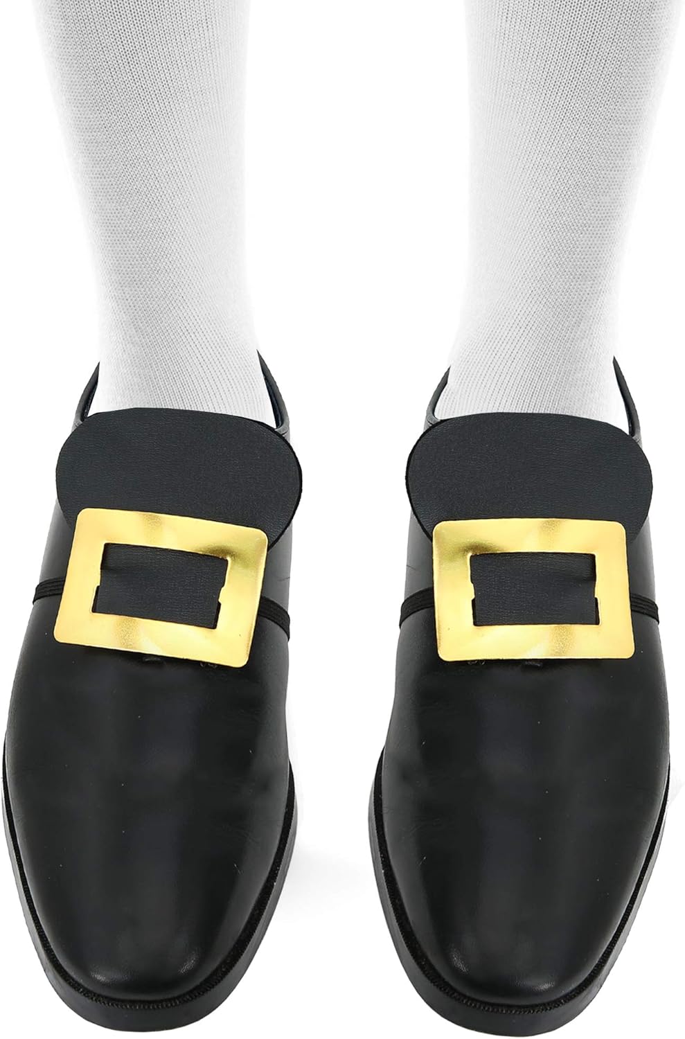 Skeleteen Shoe Buckles Gold Colonial Accessories for costume fun