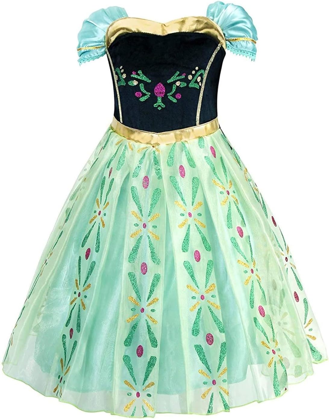 Green Girls Cosplay Dance Dress Princess Costume Ready to Glow