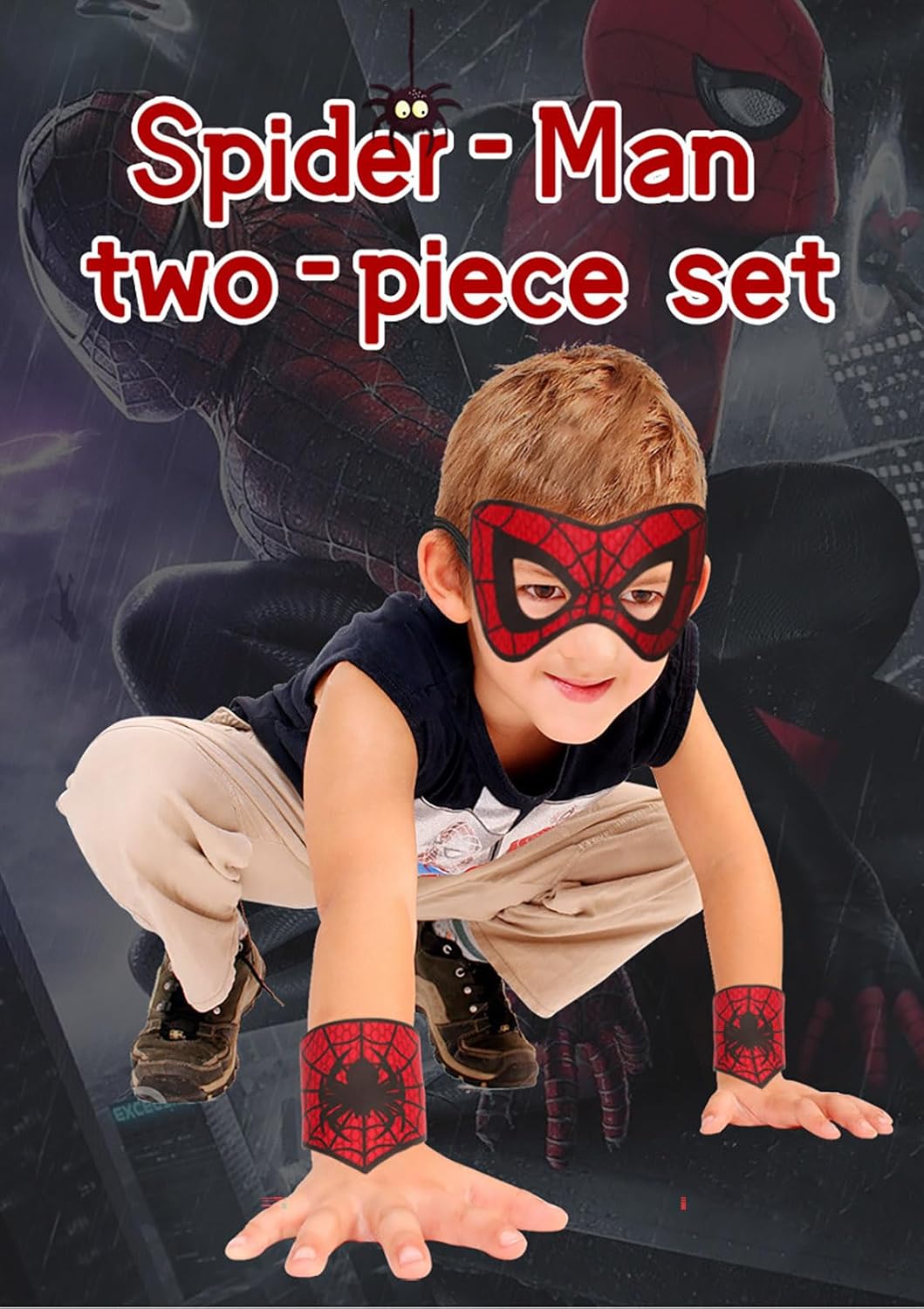 Halloween Spider Mask for Kids Super Hero Role Play Costume