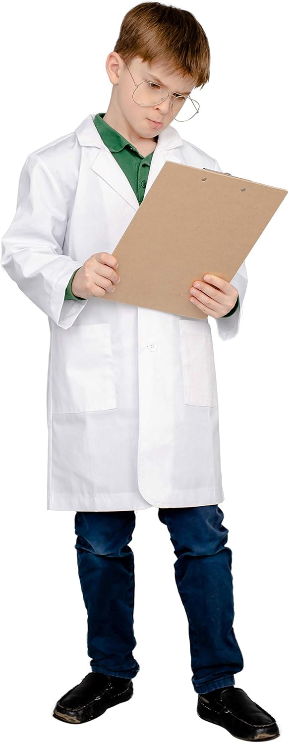 Custom Scientist Doctor Lab Coat Kids Halloween Costume with Drake Nameplate