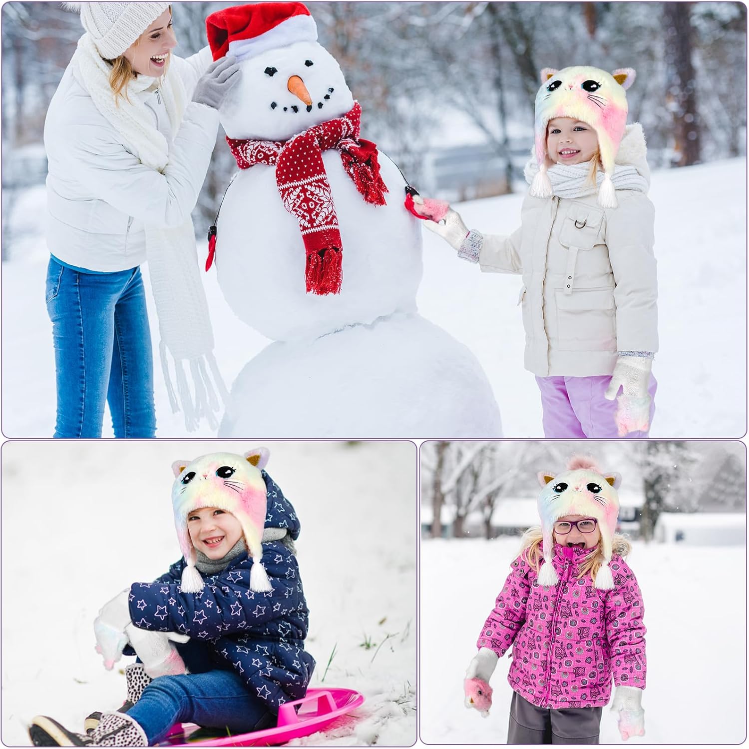 Girls Winter Hat glove Set