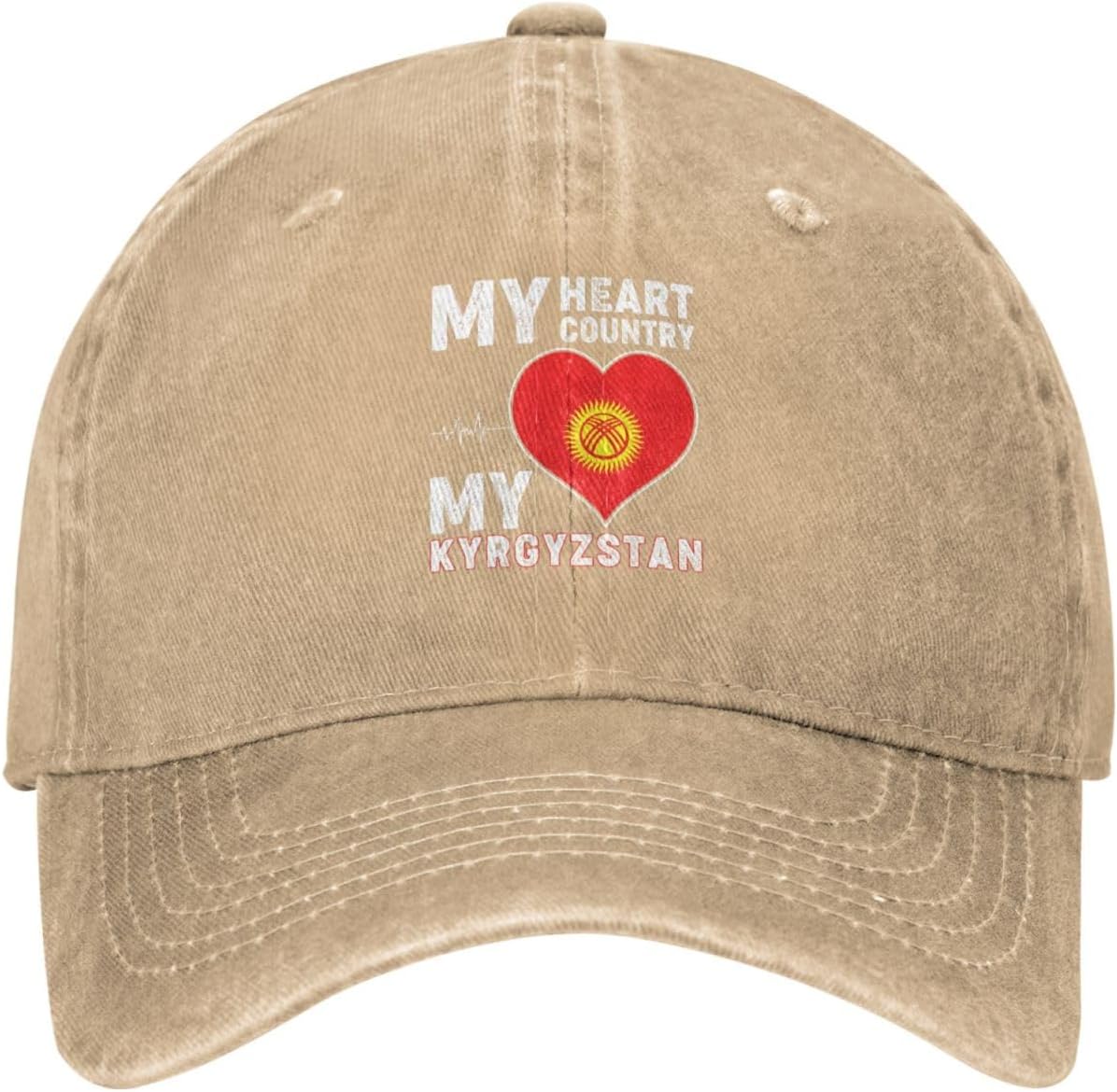 My Heart My Country My Kyrgyzstan Baseball Cap with Four Ventilation Holes