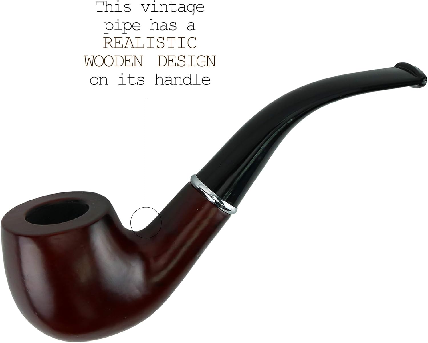 Skeleteen Fake Pipe costume - Tobacco Wood Pipe for Boys