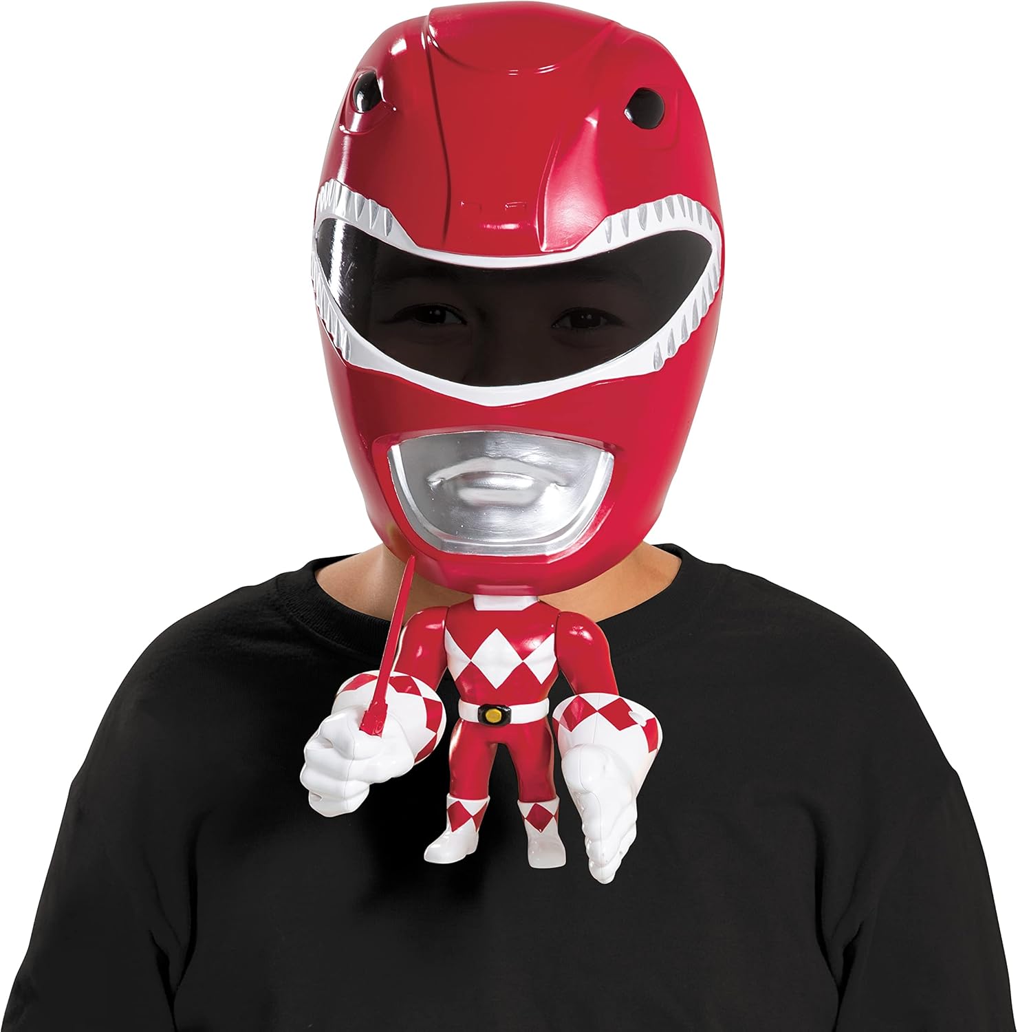 Disguise Red Ranger Mega Mask for Kids