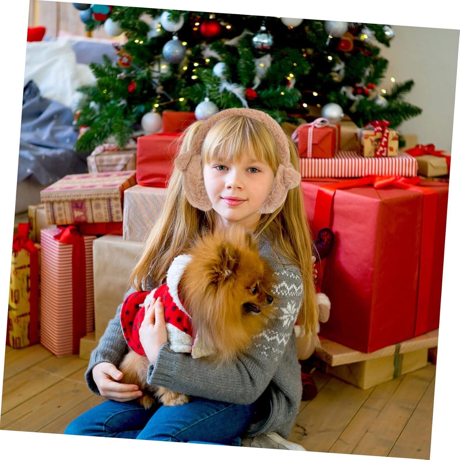 Niyangle Winter Earmuff with Cartoon Design
