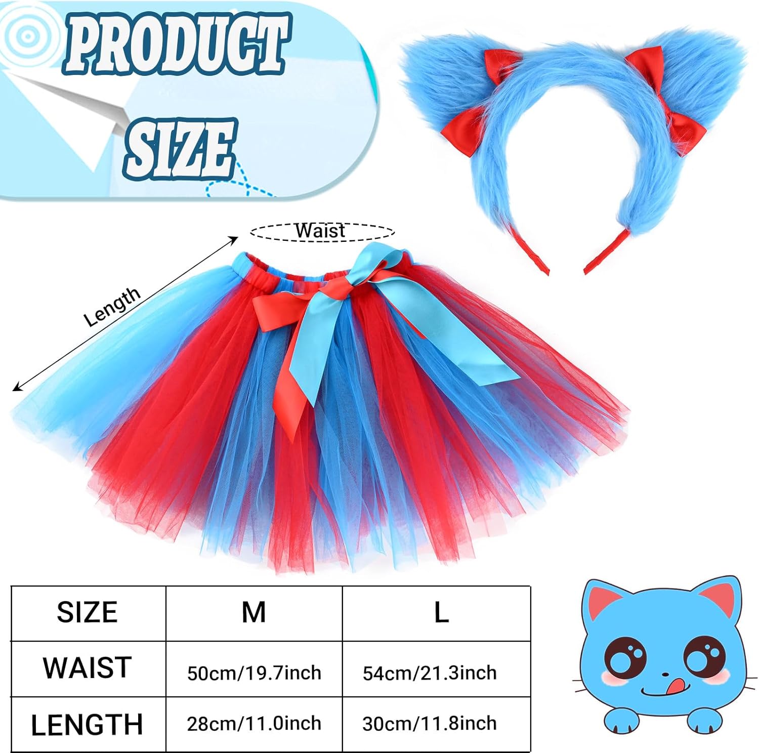 KavocGirlsblue tulle costume set for World Book Day