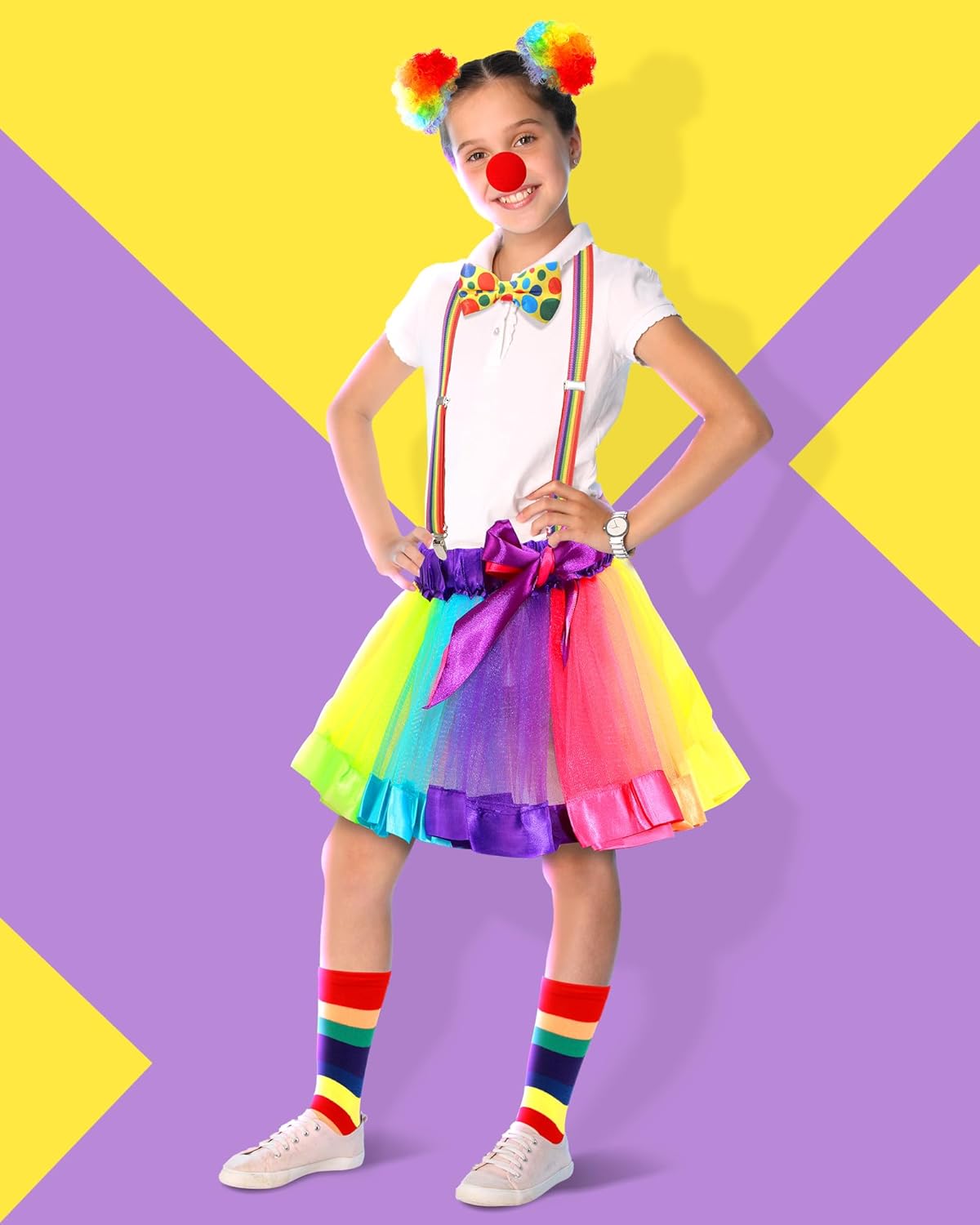 Shin mooon Girls clown costume set