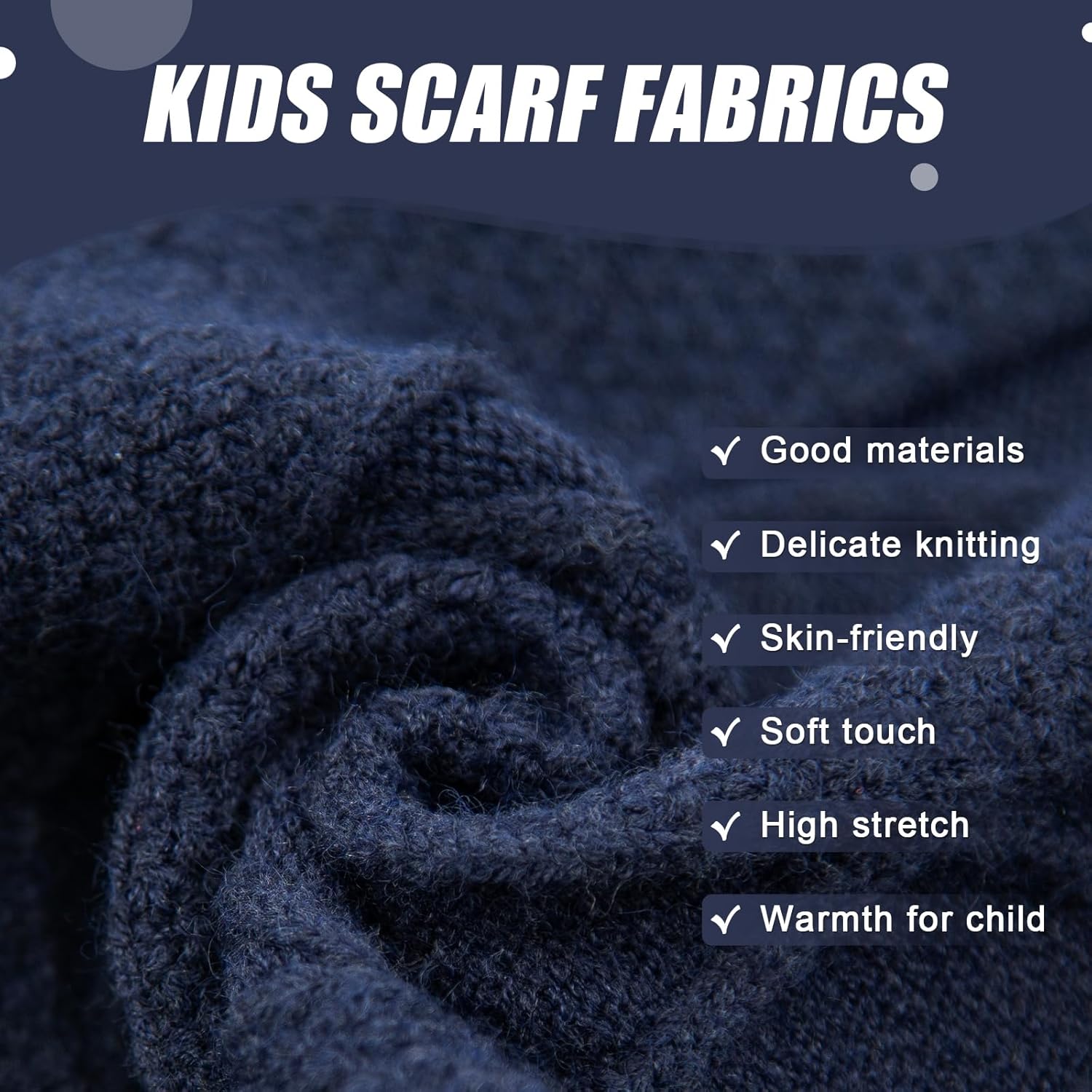 YATANAM Toddler Scarf Warm and Soft Stretch Winter Neck Warmer for Kids