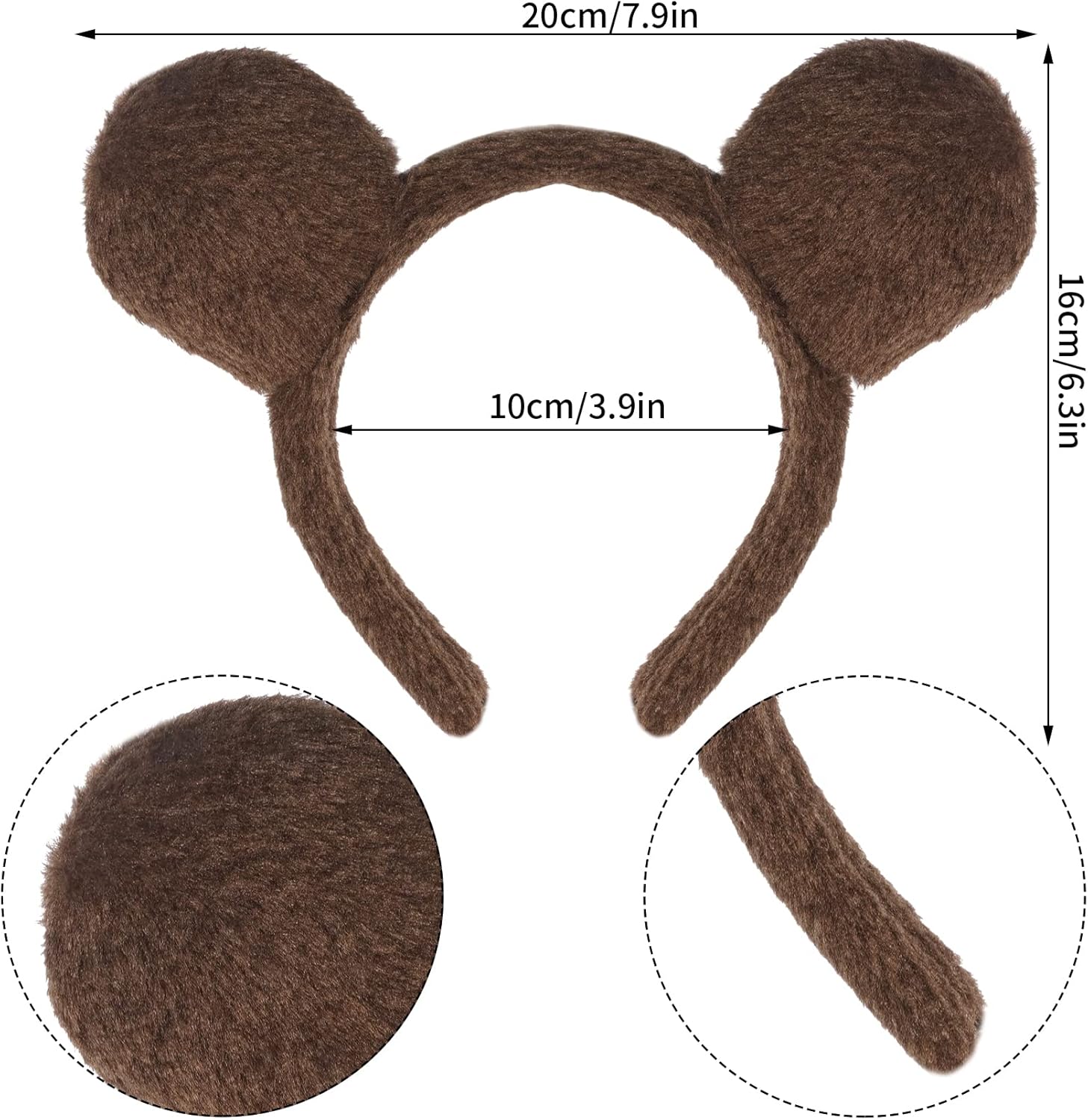 Kids Animal Brown Bear Fancy Costume Kit