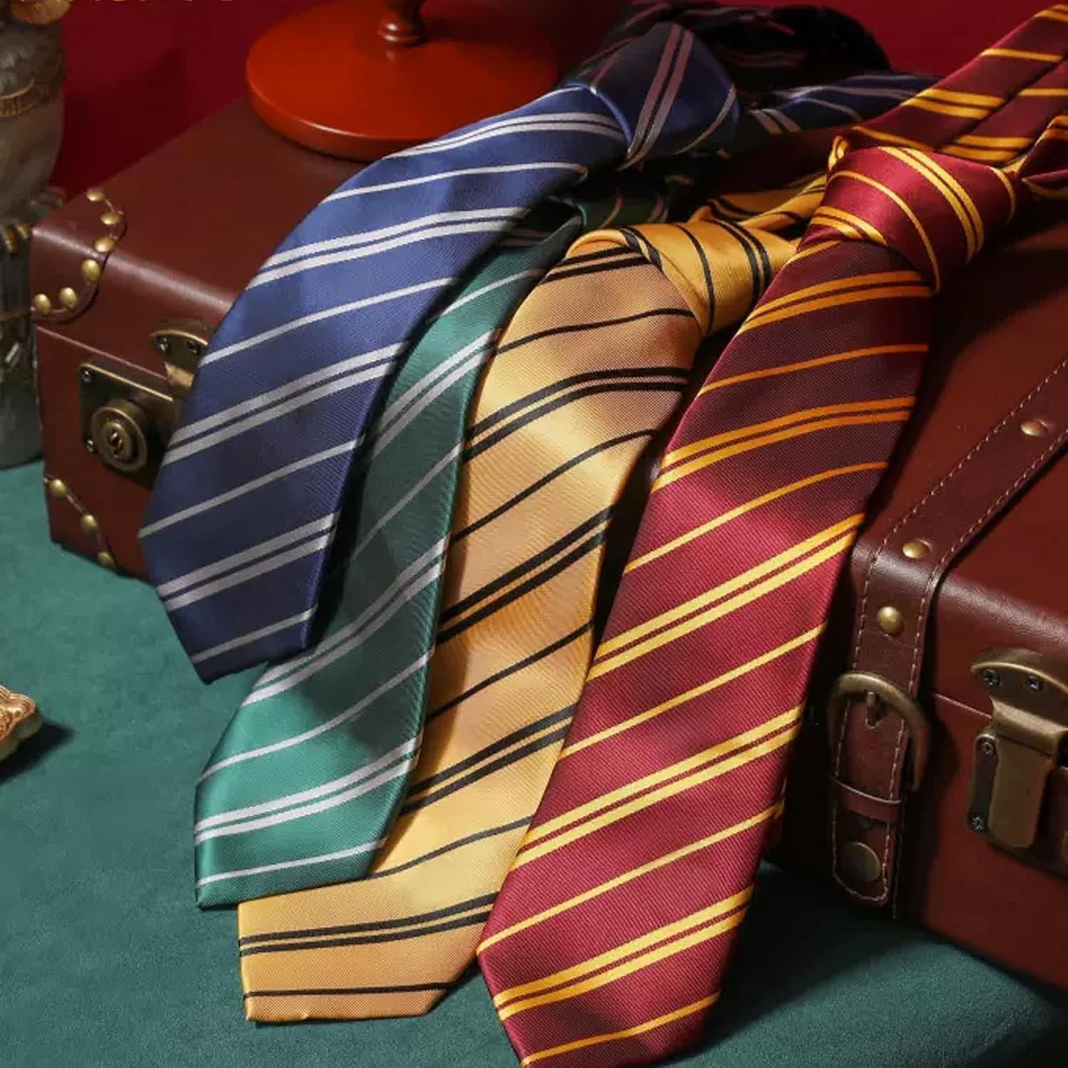 Sawaruita Red Gold Striped Tie Cosplay Accessory
