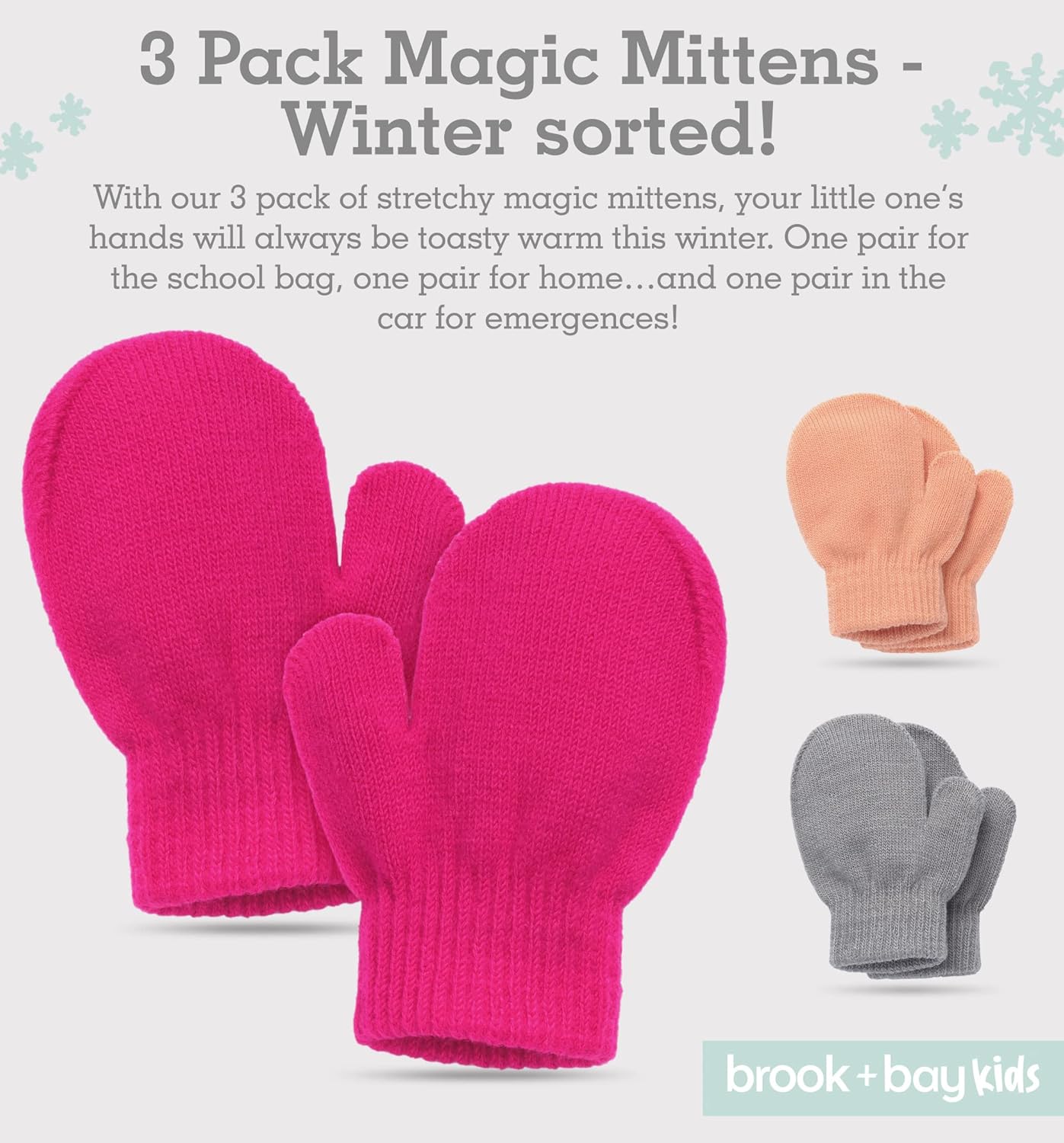 Cozy Toddler Mittens Soft Stretchy and Grows with Them