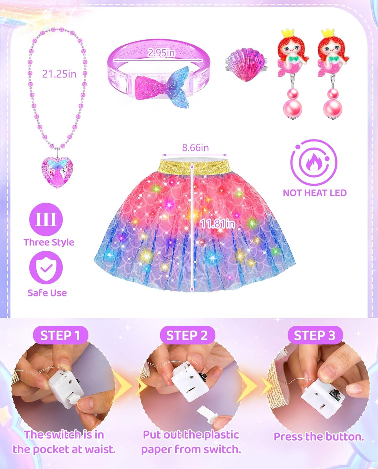 Light-Up Princess Dress Up for Girls 4-6