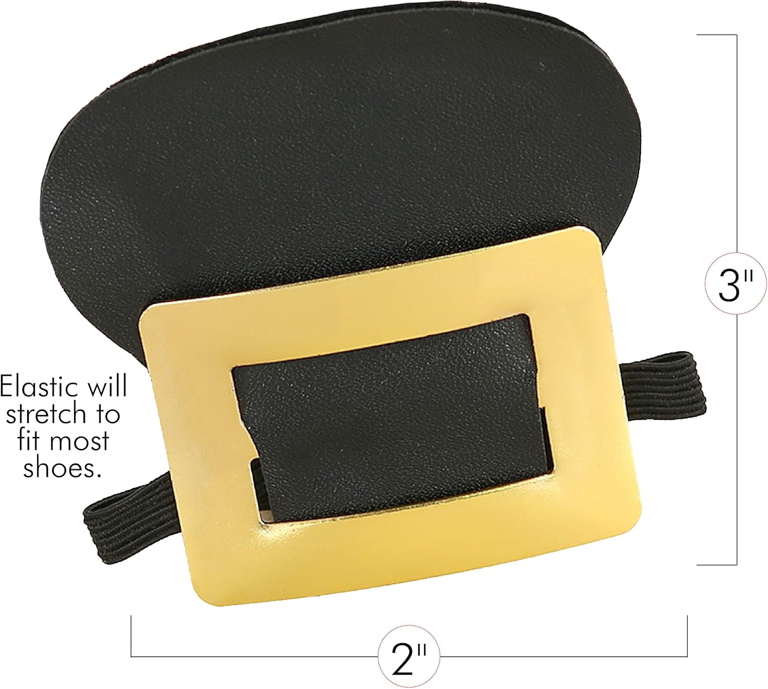Skeleteen Shoe Buckles Gold Colonial Accessories for costume fun