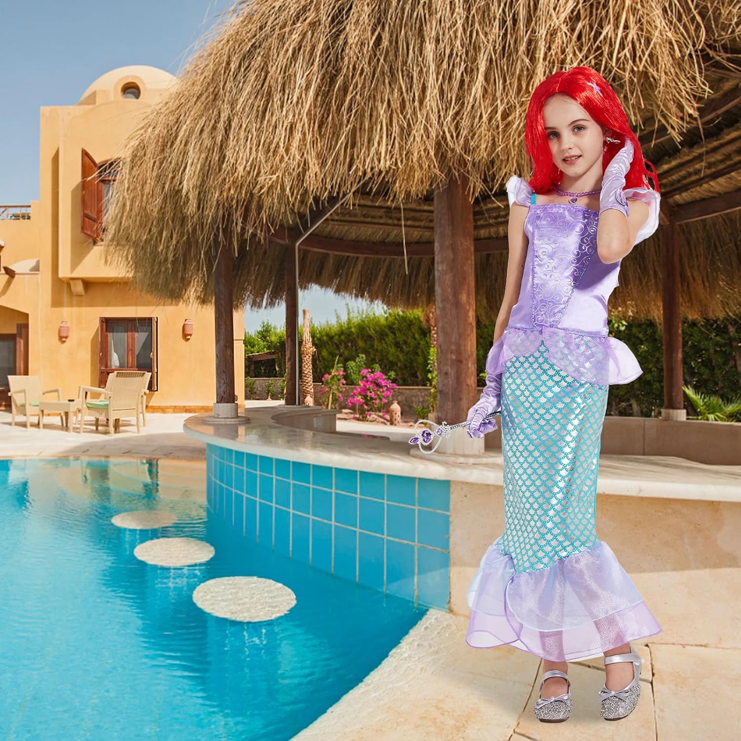 Jeroesja MermaidCOST Princess Dress for Girls