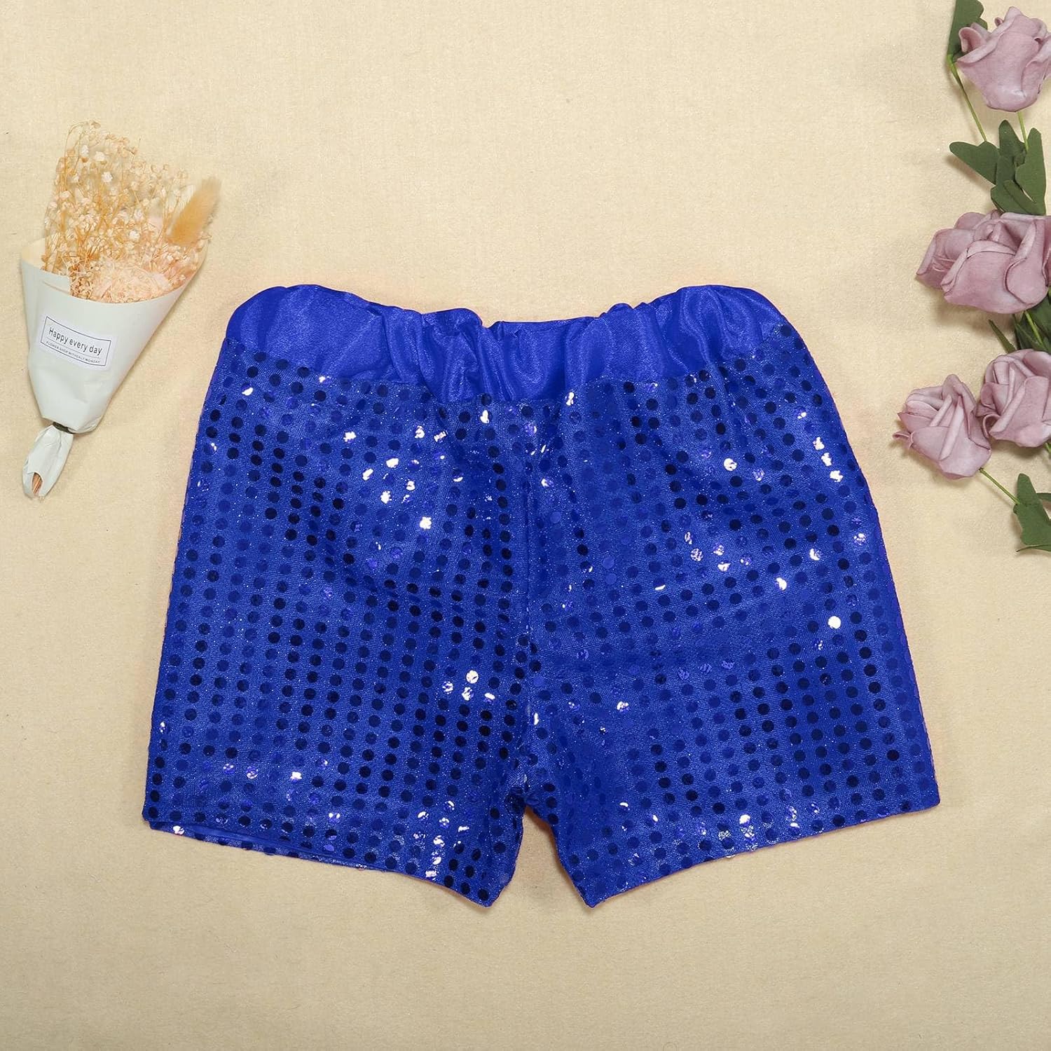 Toddler Sequin Glitter Dance Shorts for Boys Girls