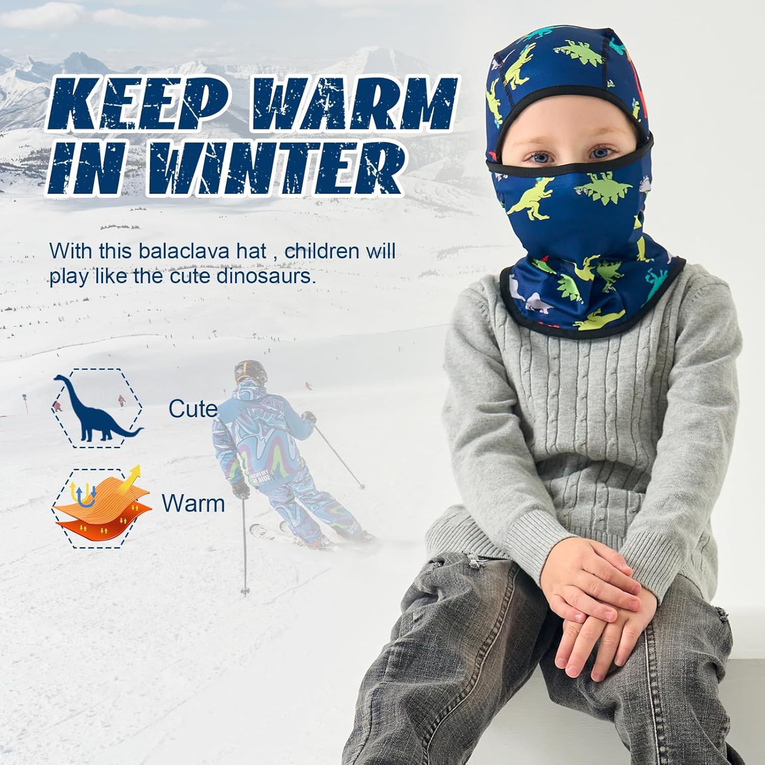 Warm Winter Balaclava Hat for Kids