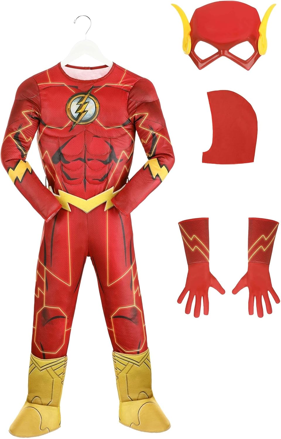 Deluxe Red Superhero Costume for Kids Movie Comic Cosplay