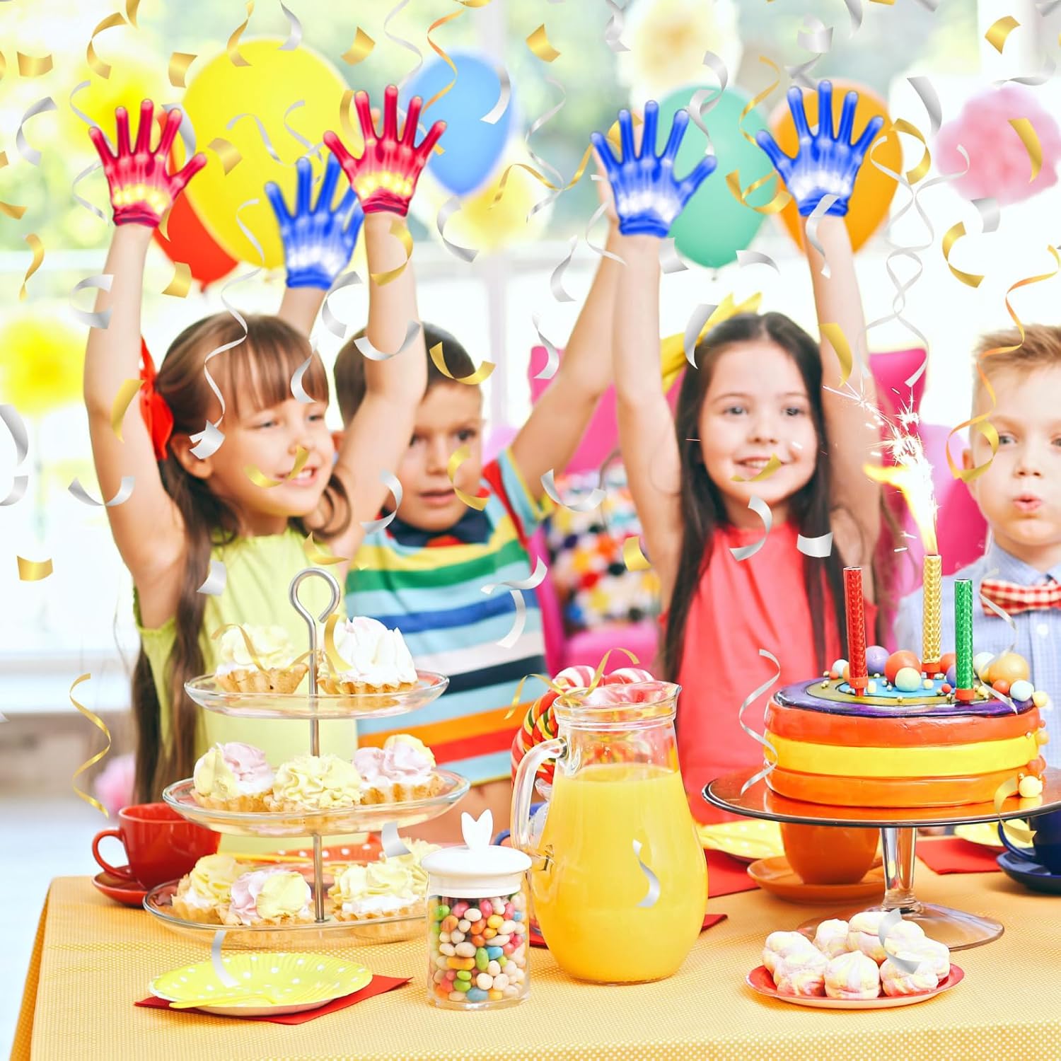12-Color LED Glove Party Accessory