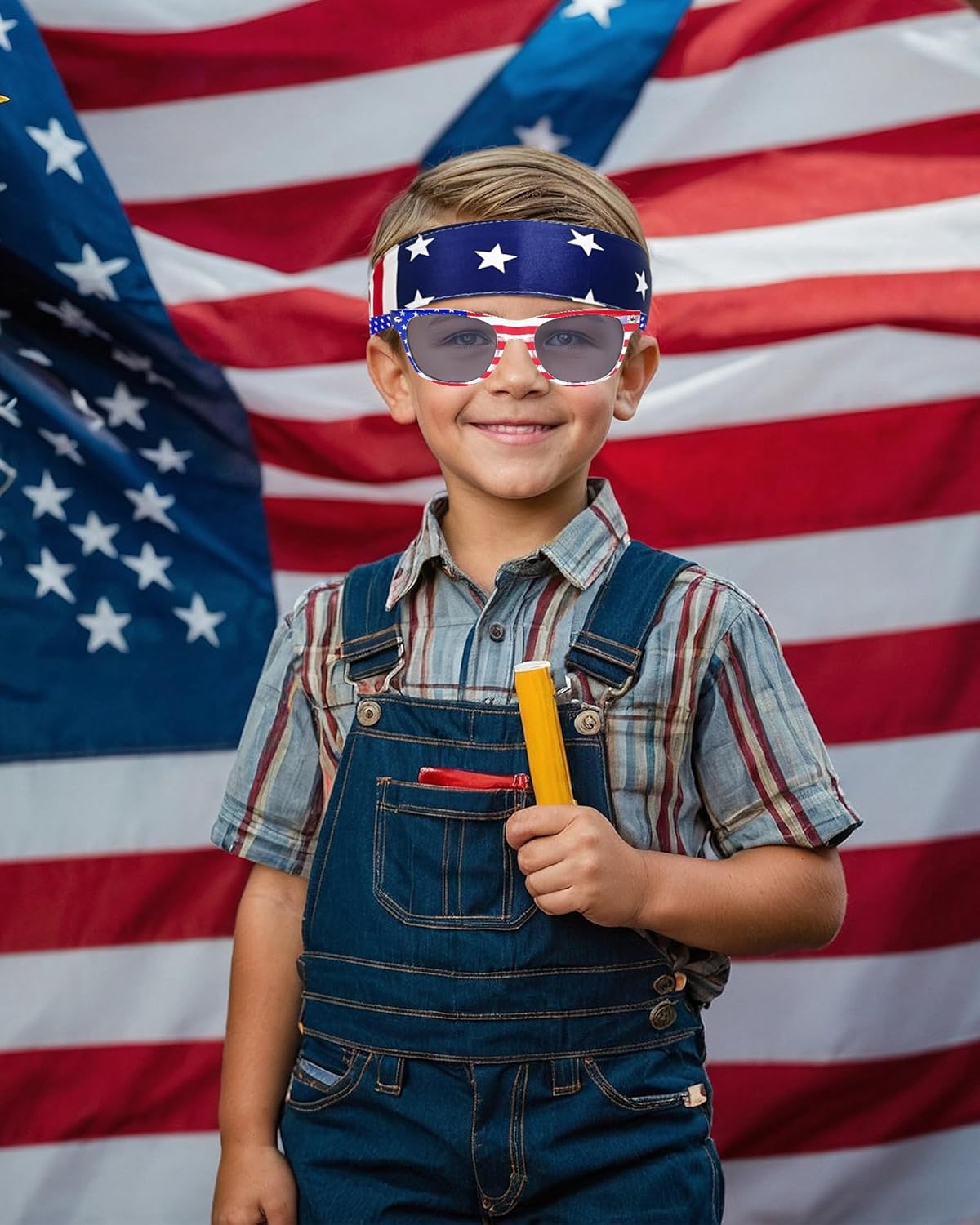 BleSky 4th of July Kids American Flag Costume Cape