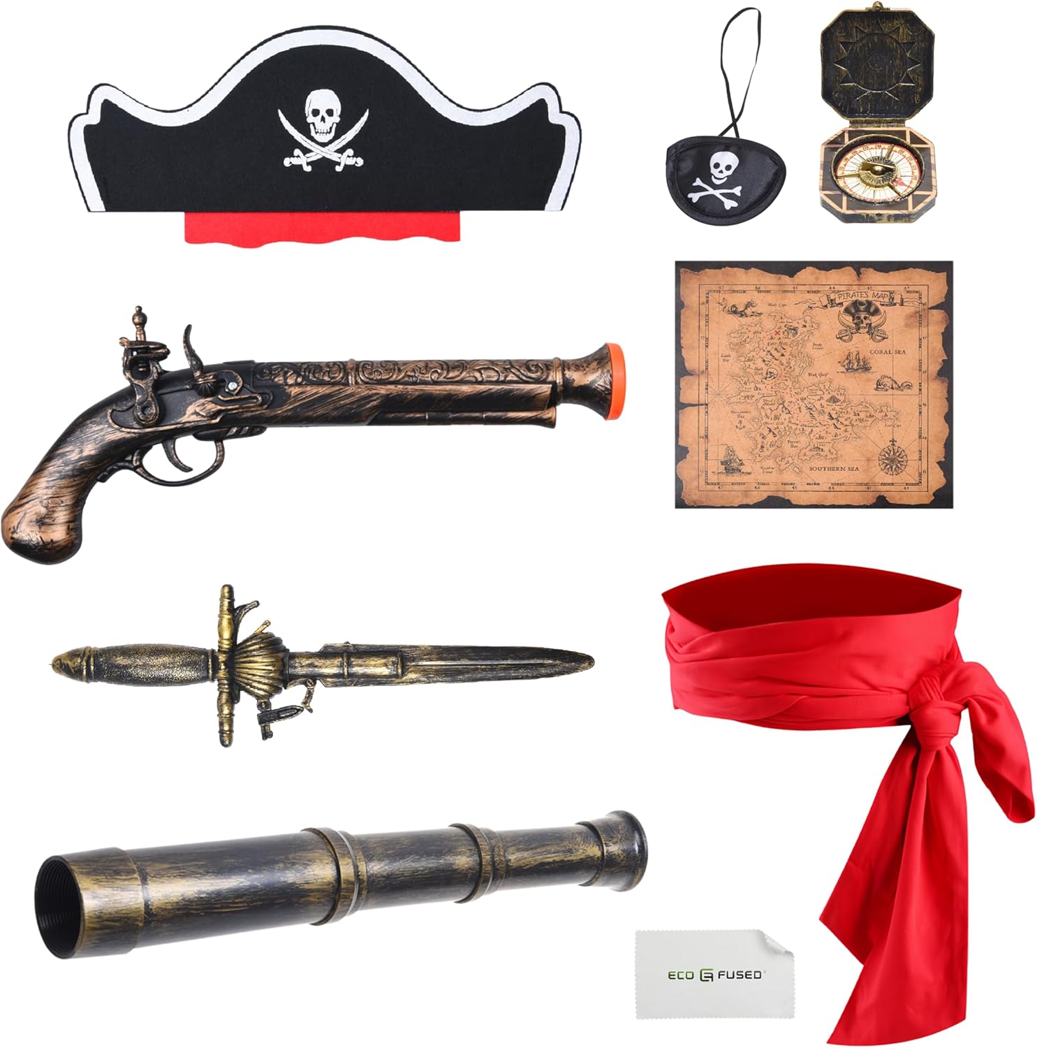 Eco-Fused Pirate Accessories Set for Boys