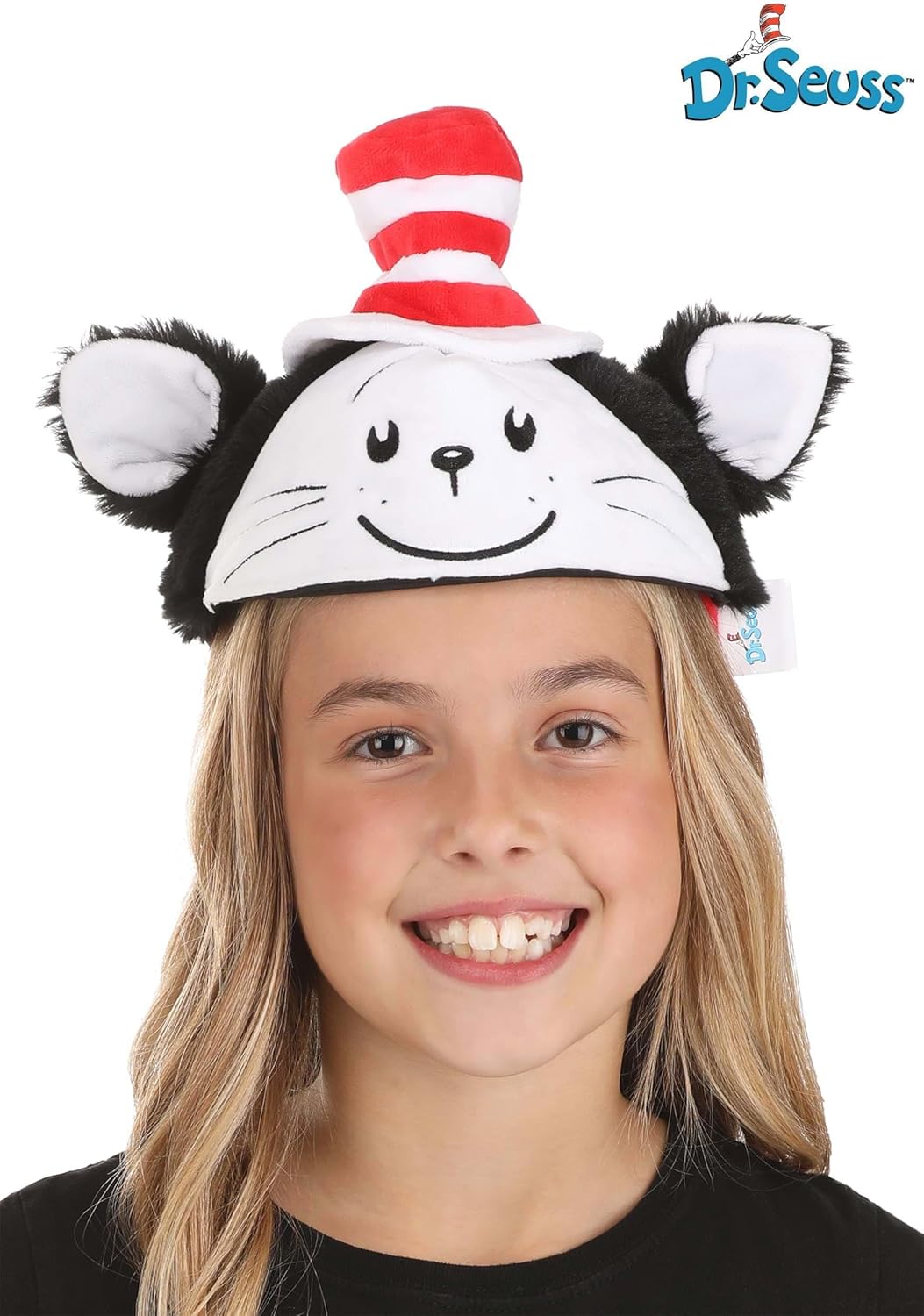 Dr Seuss Cat in the Hat Face Costume Headband for Adults Kids