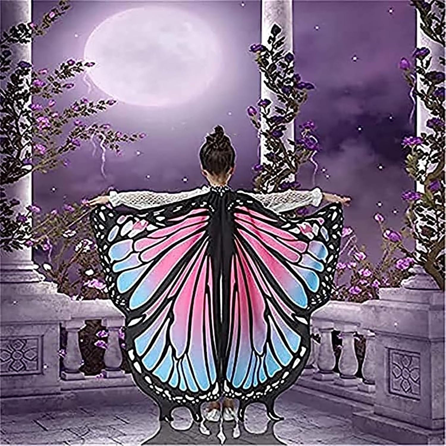 EONGERS Butterfly Wings UFO Girls Costume