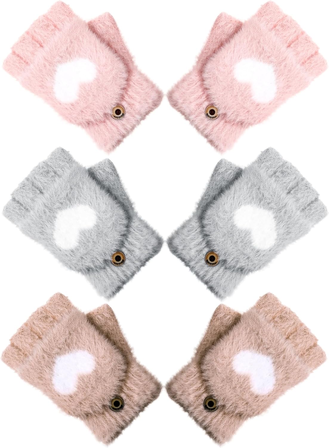 3 Pairs Geyoga Kid Fingerless Gloves