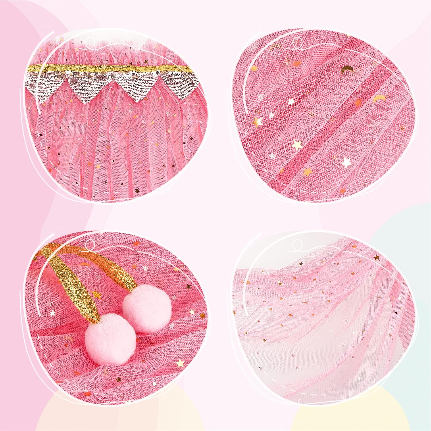 Hapgo 10-Piece Princess Cake Dress Up Set for Little Girls