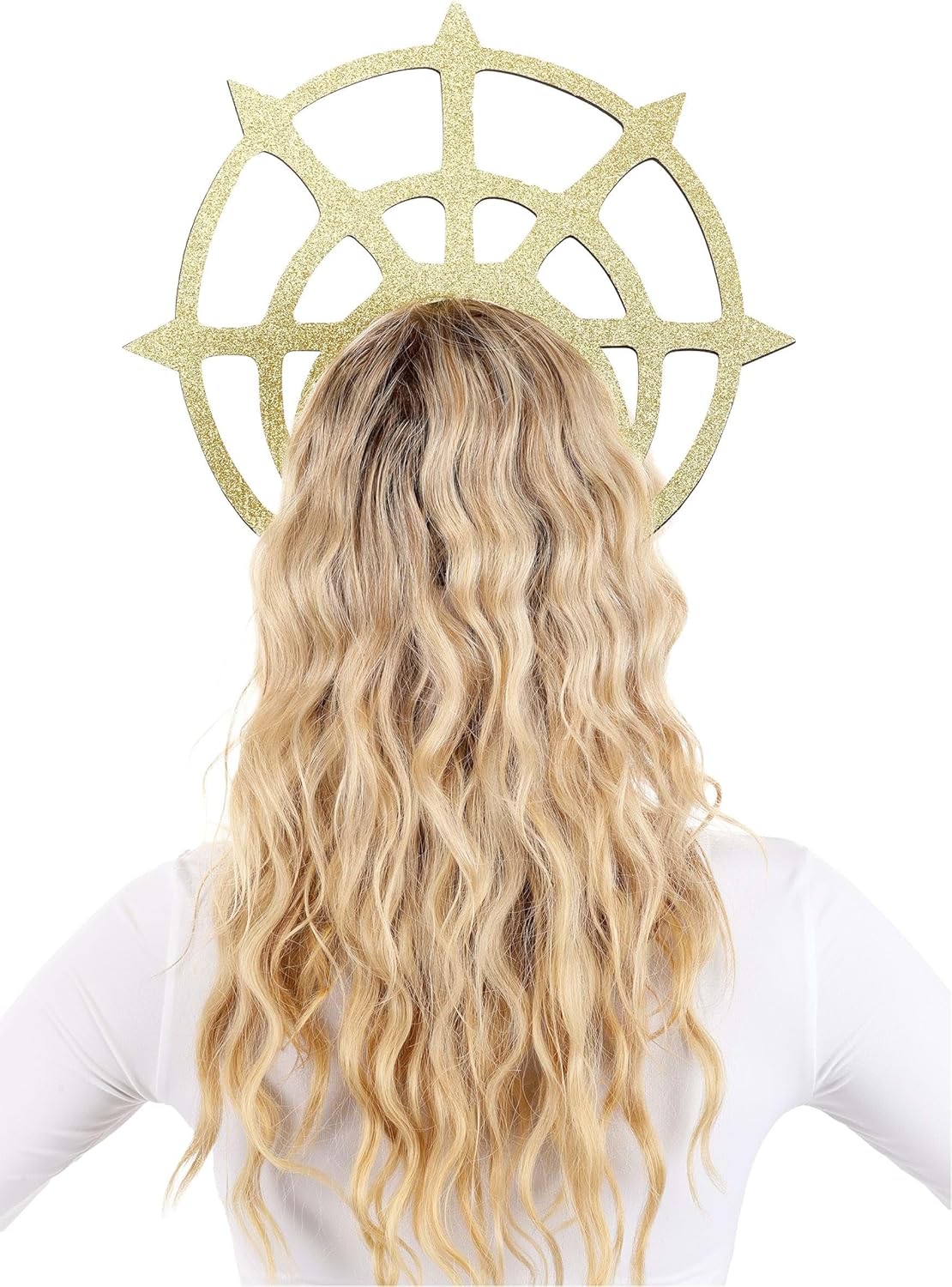 Fun easy-to-use Angel Gold Halo Mask for Girls