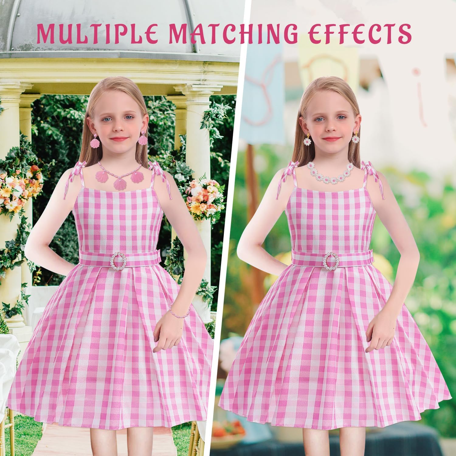 Girls Pink Cosplay Costume Halloween Party Time