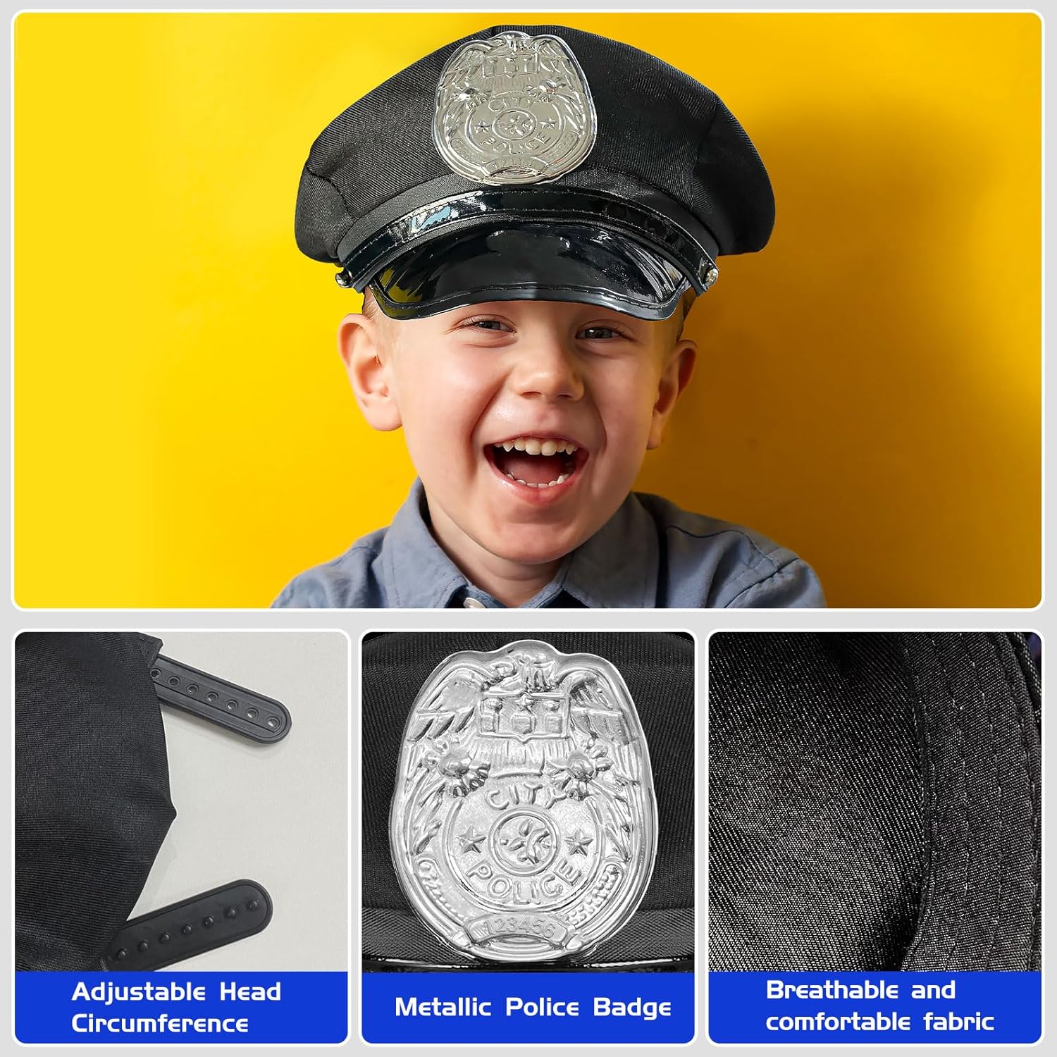 Quescu Police Costume Set for KidsPretend Play Accessories
