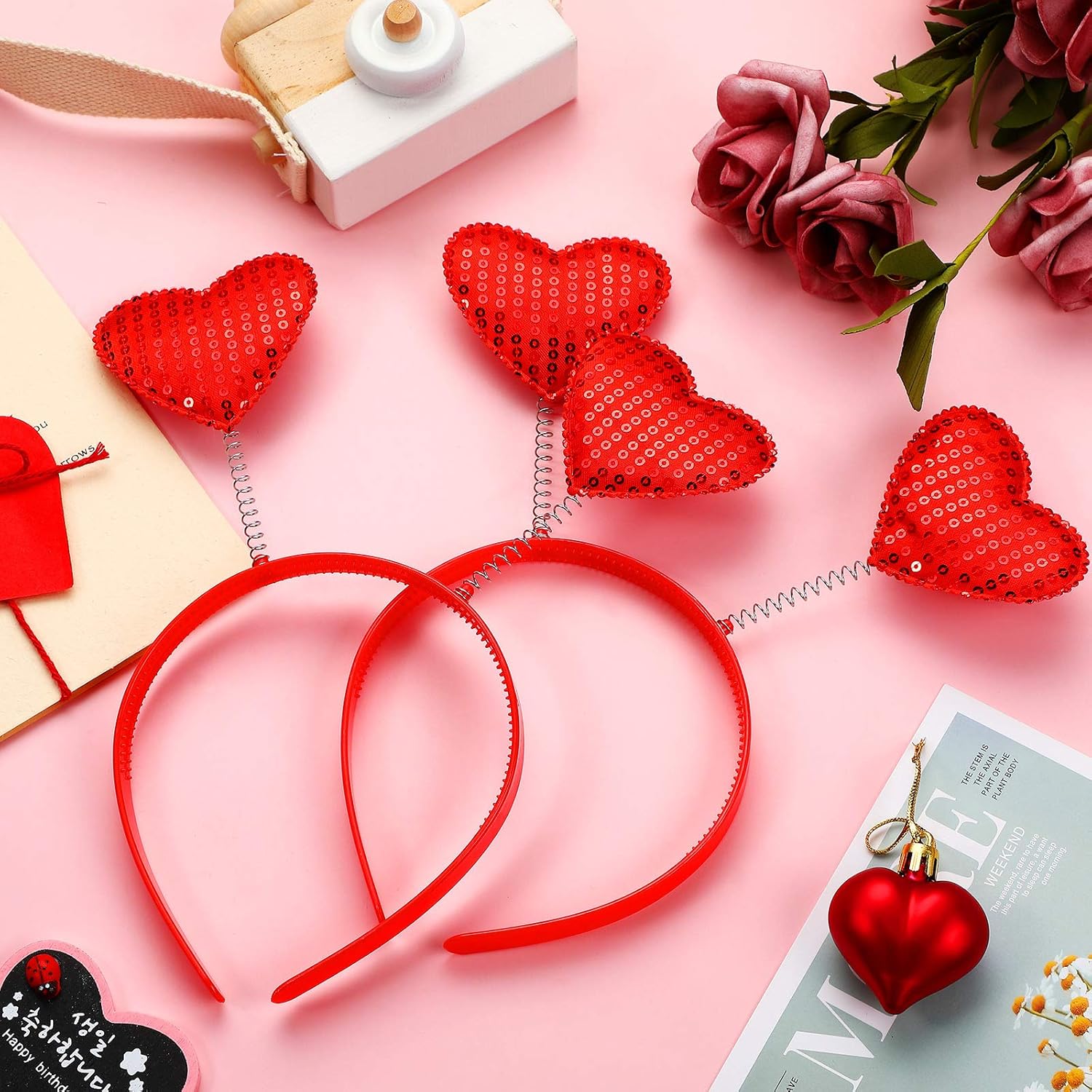 Valentines Day Red Heart Headband