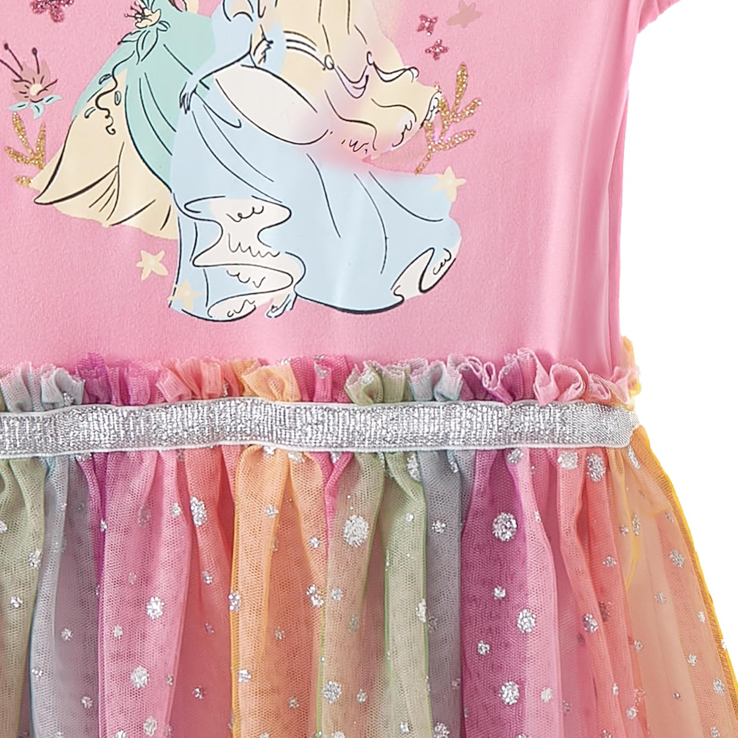 Disney Princess Tiana Belle and Cinderella Hooded Tulle Dress Toddler Big Kids