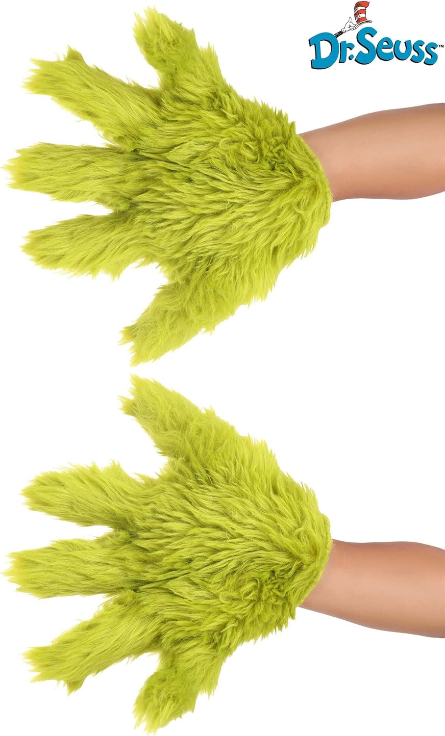 Grinch Deluxe Kids Hands Faux Fur Gloves