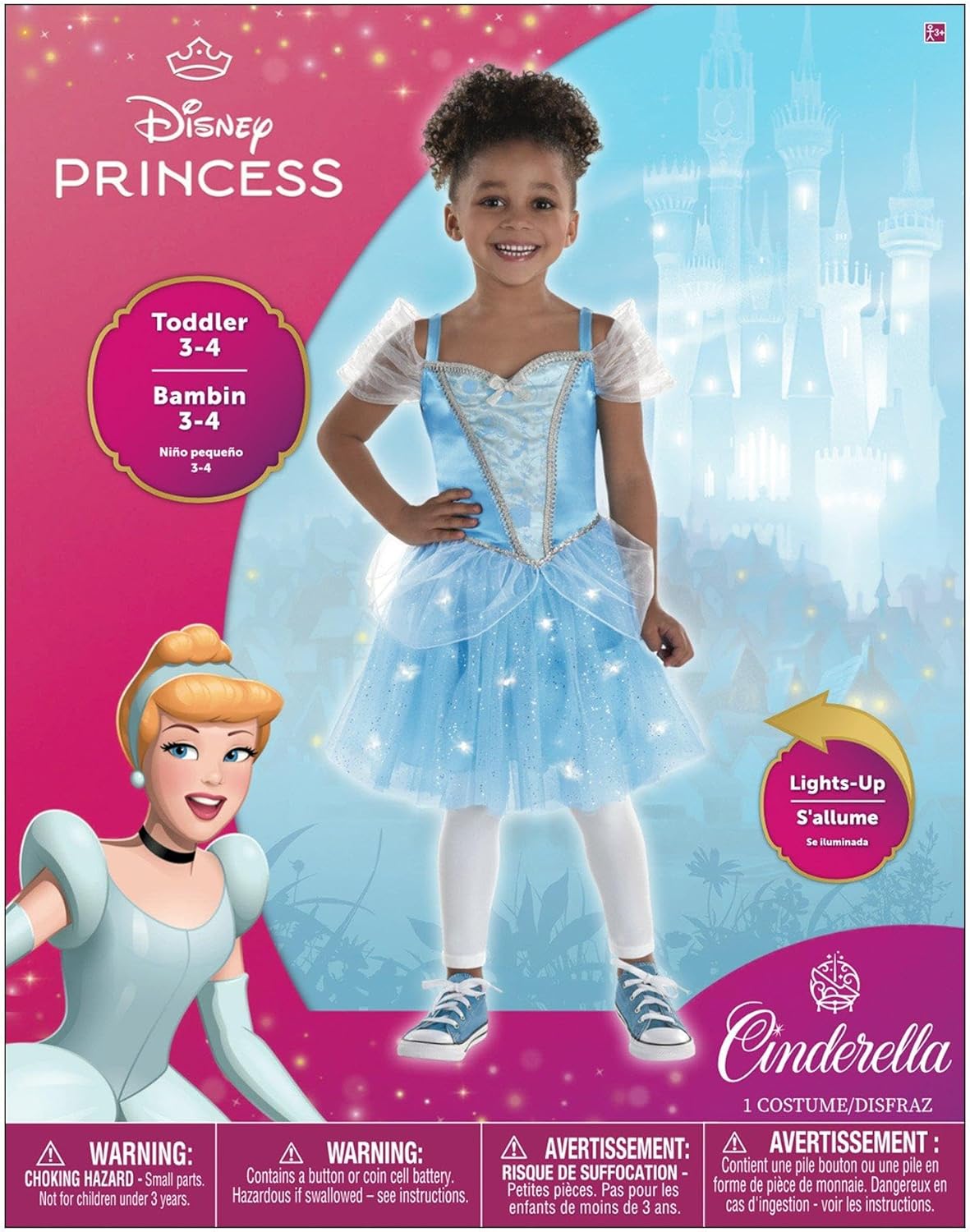 Party City Cinderella Light-Up Costume for Toddlers
