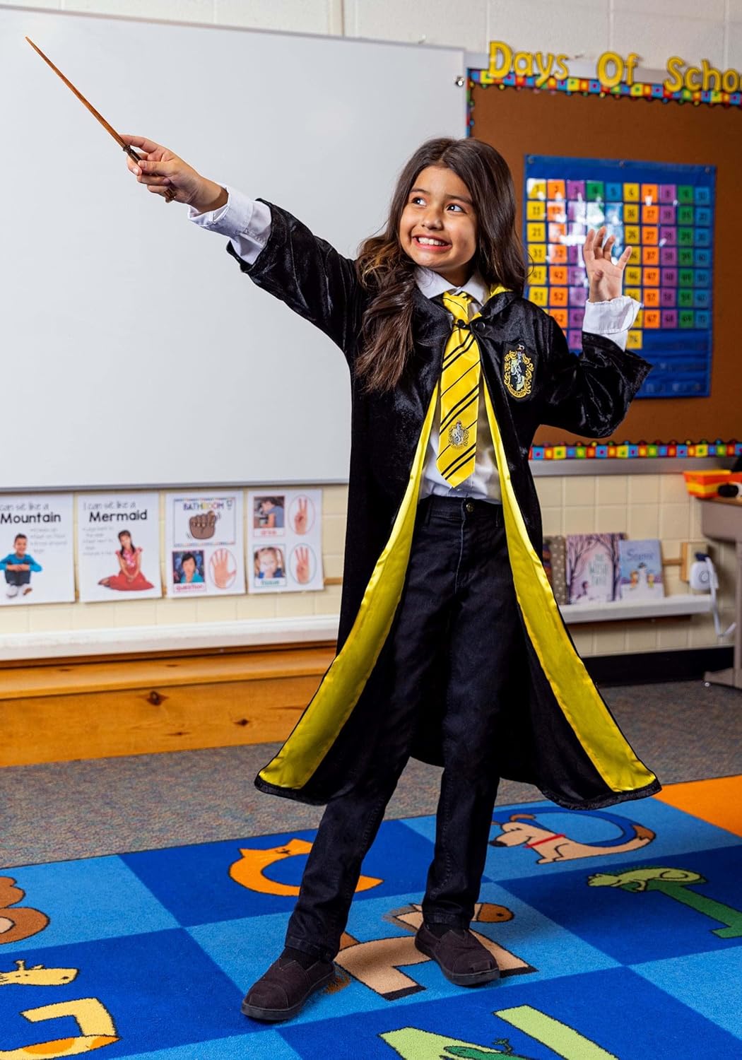 Elegant Harry Potter Hufflepuff Robe for Kids