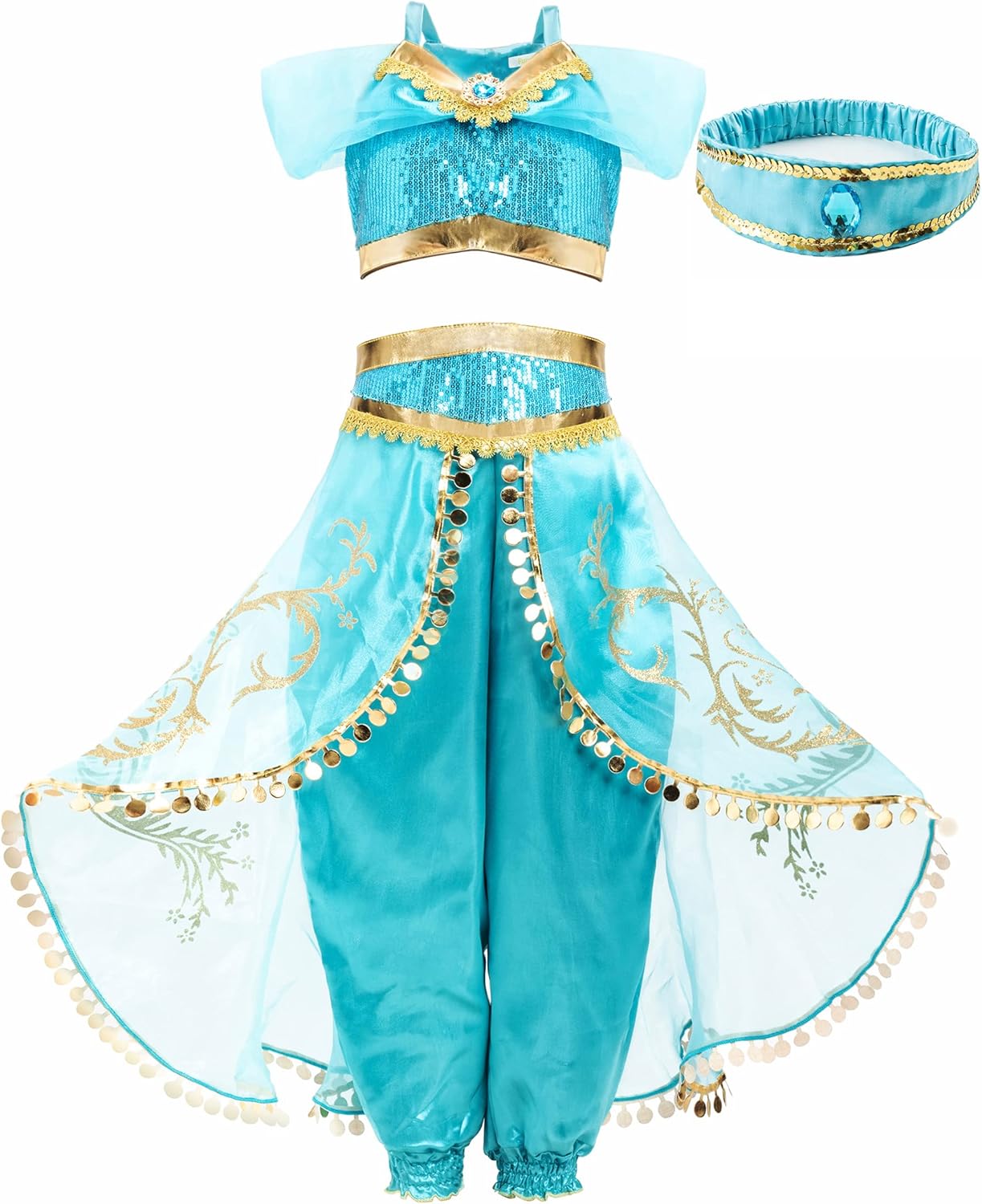 Funna Princess Costume for Girls Party Outfit