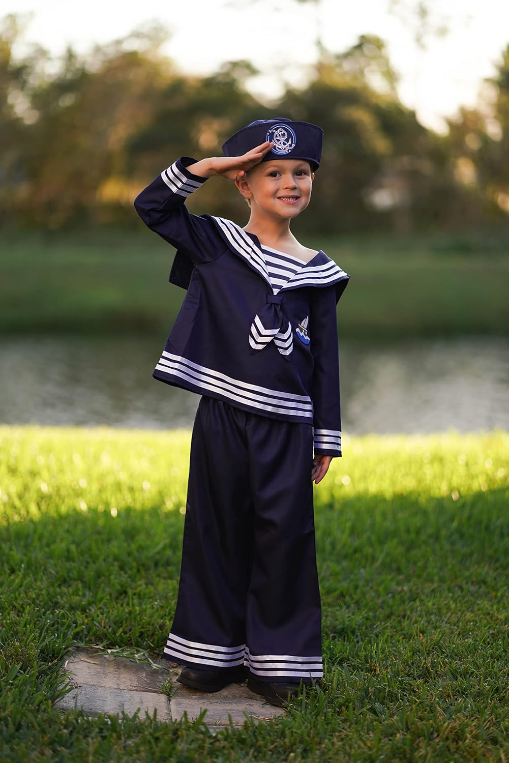 ReliBeauty Kids Navy Sailor Uniform Boys Girls Set