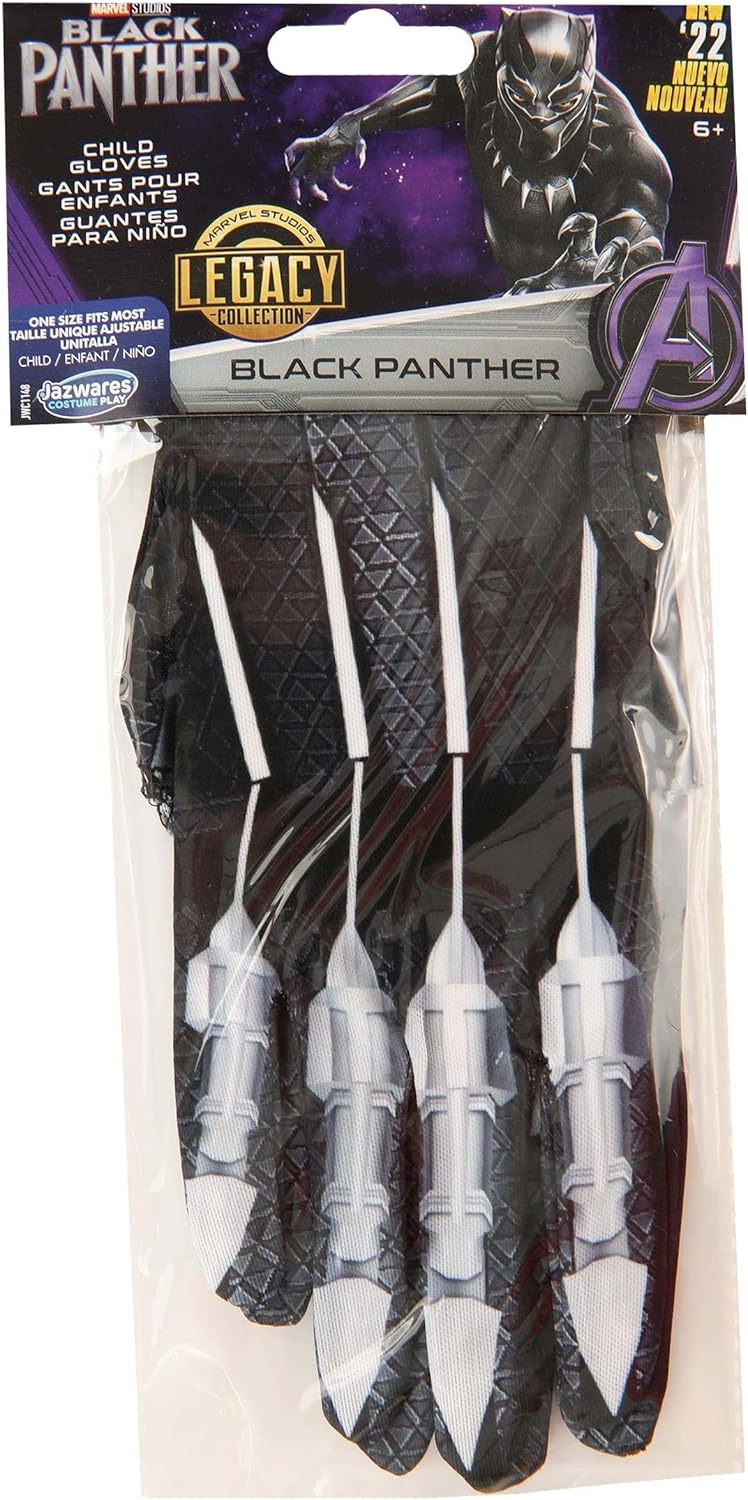 IPG Boys Black Panther Halloween Costume Gloves