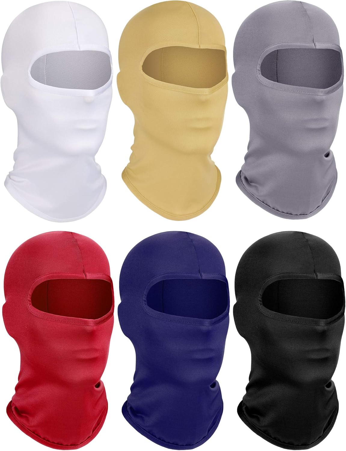 Geyoga 6-Piece Ski Mask Kids Balaclava Winter Face Covering