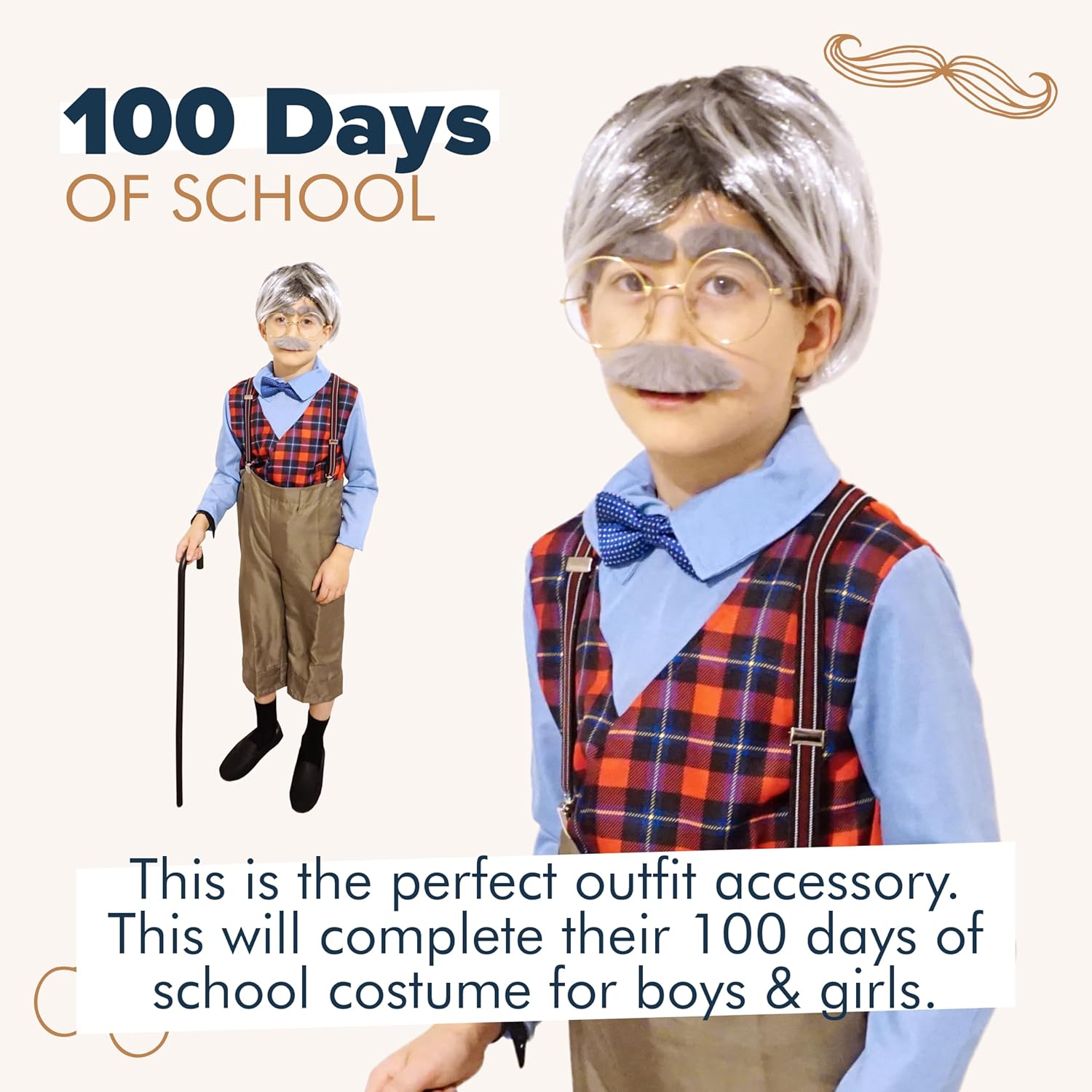 4Es Novelty 100 Days of School Glasses for Kids