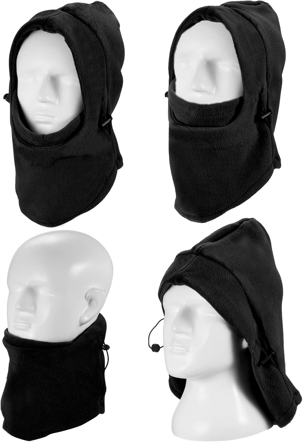 4-Piece Kids Balaclava Hat Set for Winter - Soft Windproof