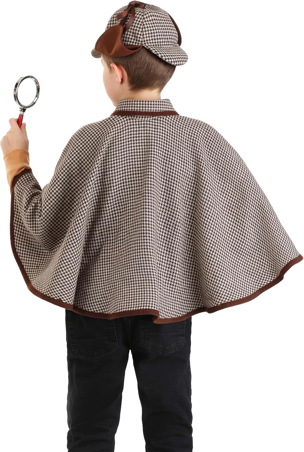 Kids Detective Costume Kit Halloween Houndstooth Accessories for Kids Detectives