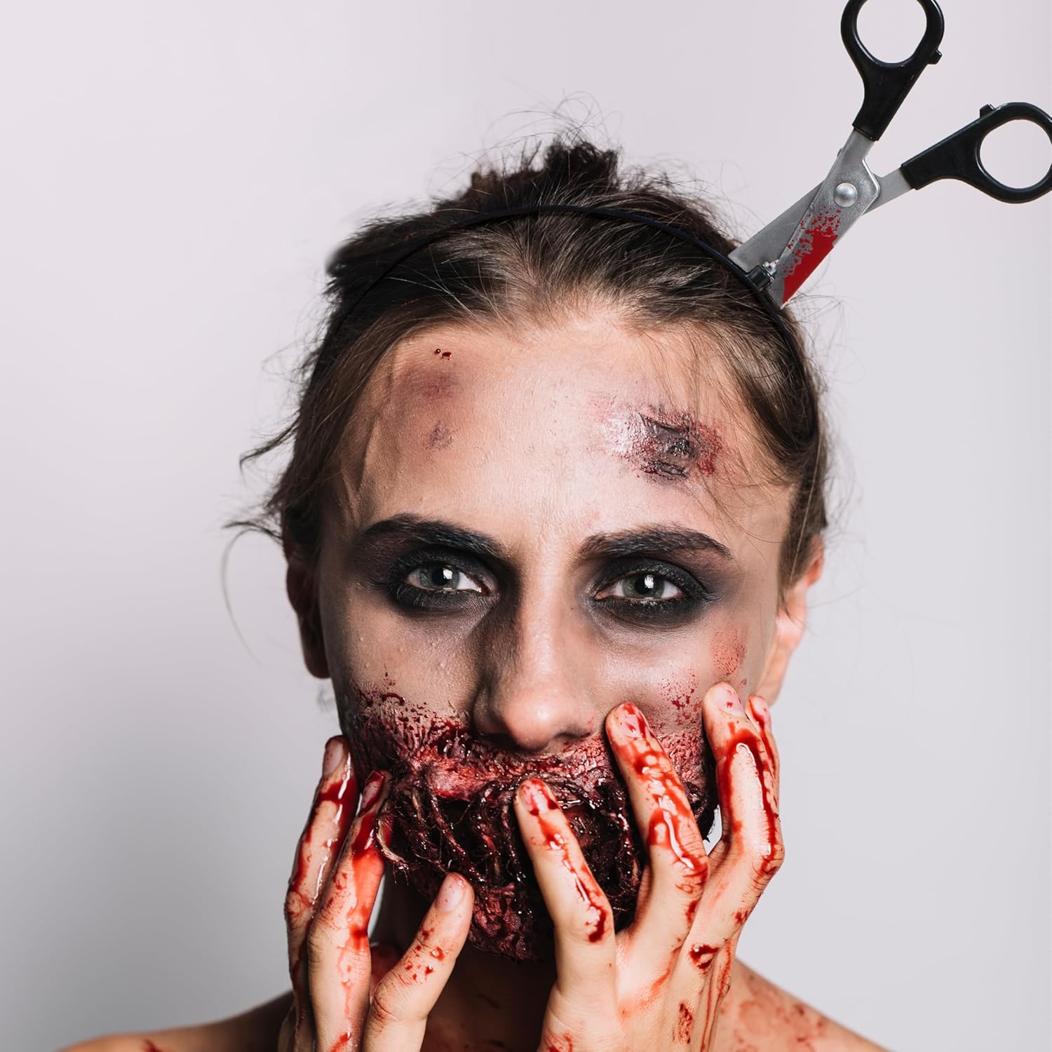 Scary Bloody Scissors Headband