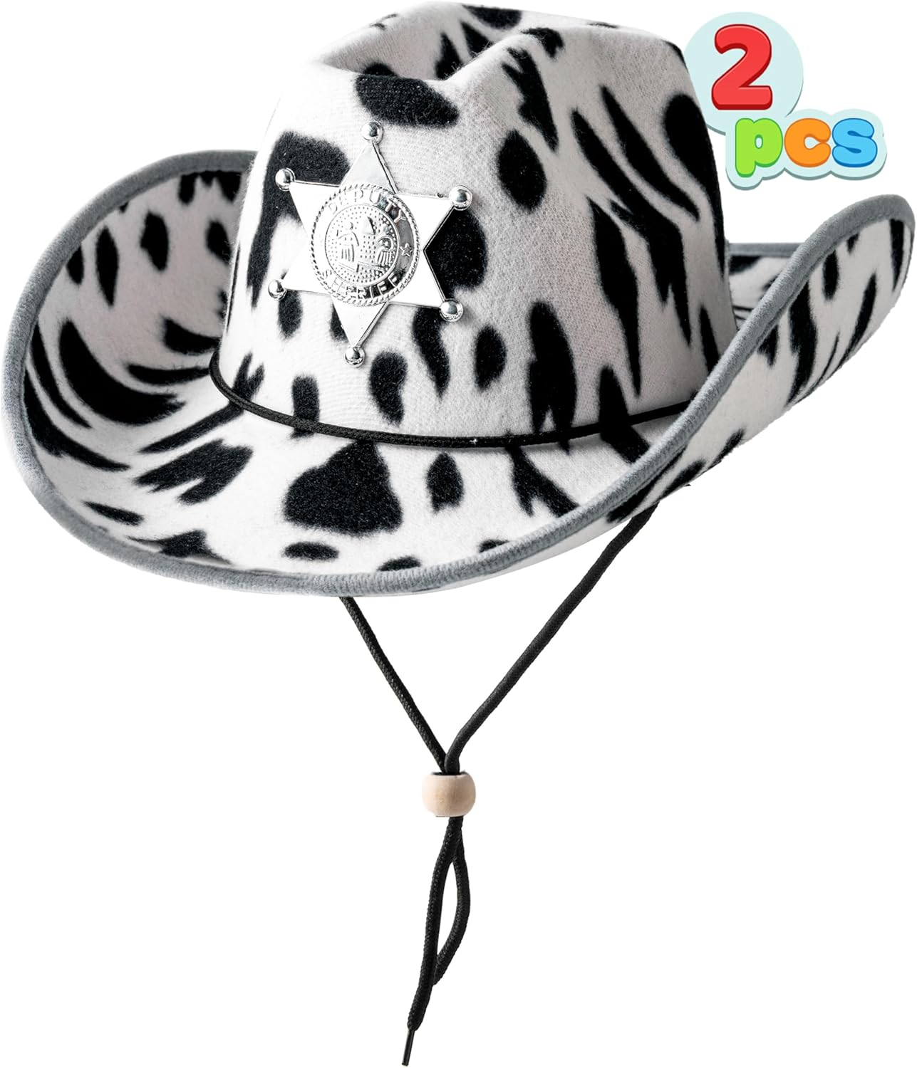 Halloween Spooktacular 2-Piece Felt Cowboy Hats for Kids Adults